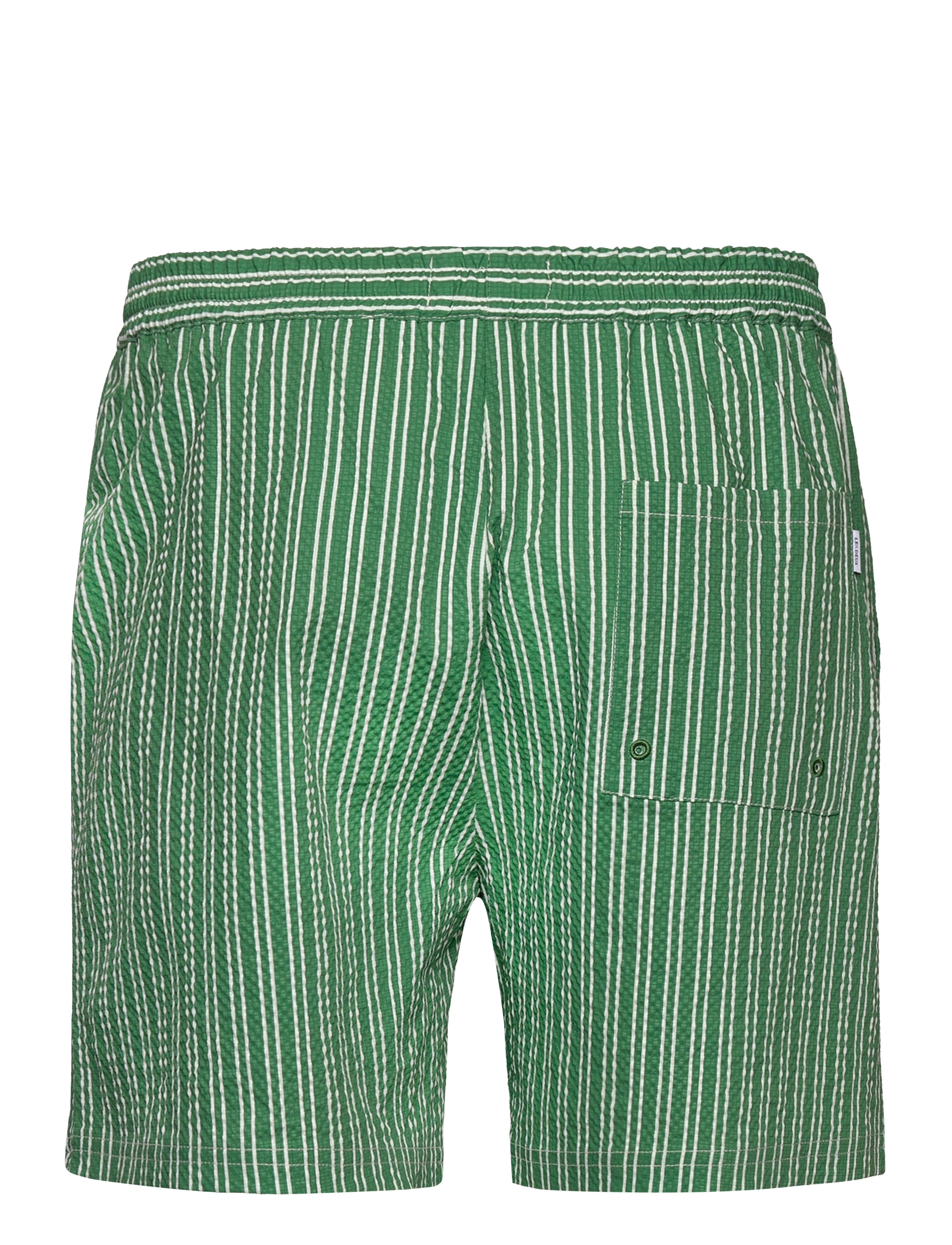 Les Deux - Stan Stripe Seersucker Swim Shorts - vintage green/light ivory - 2