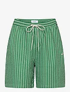 Stan Stripe Seersucker Swim Shorts - VINTAGE GREEN/LIGHT IVORY