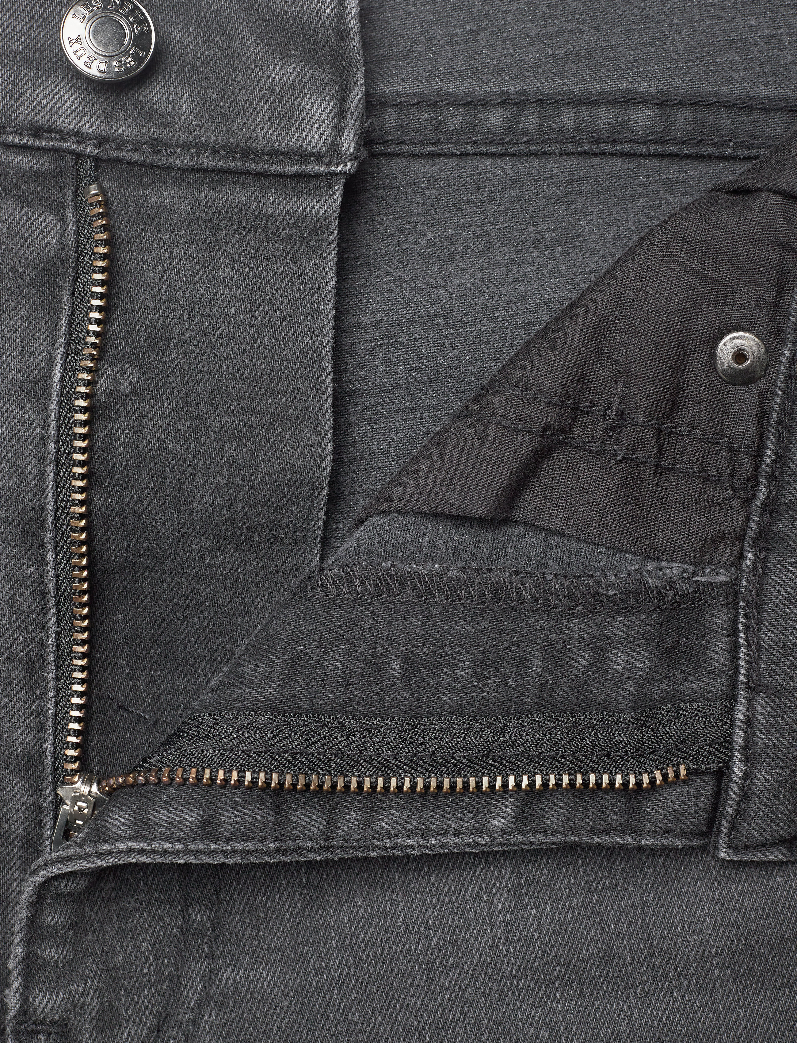 Les Deux - Reed Slim Fit Jeans - slim jeans - black washed denim - 3