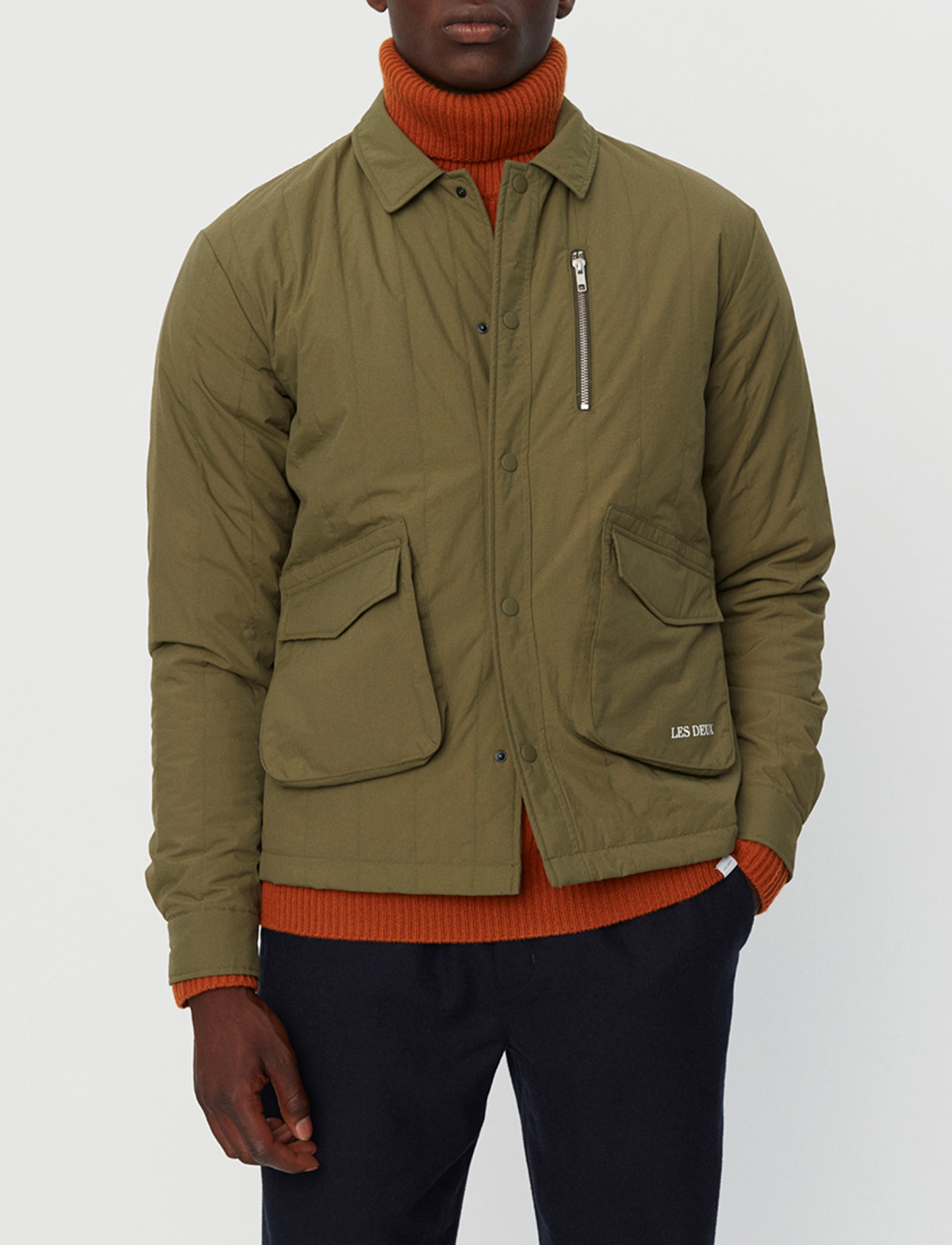 Les Deux - Niles Ripstop Jacket - olive night - 2
