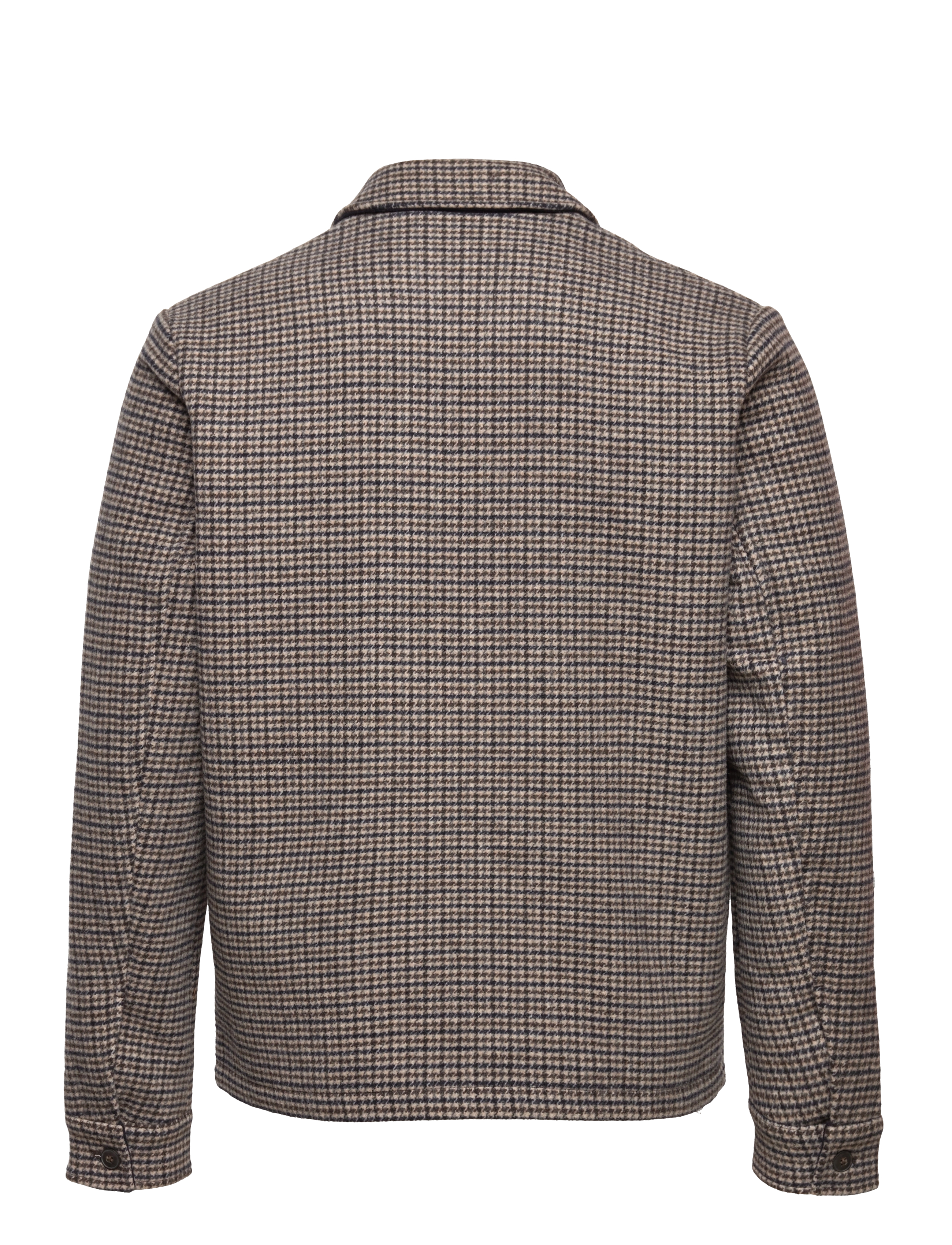Les Deux - Manuel Houndstooth Wool Jacket - dark sand/black - 1