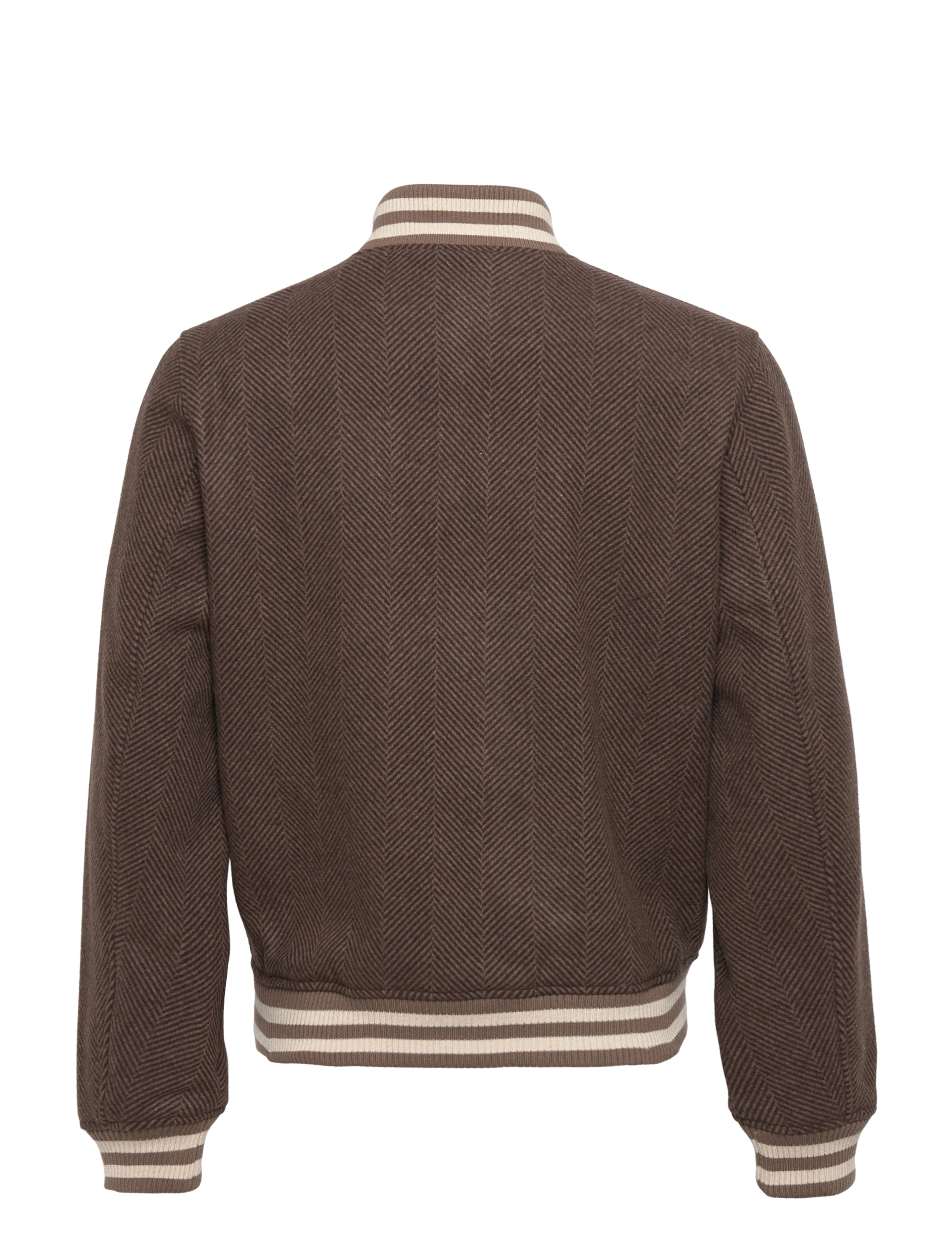 Les Deux - Varsity Herringbone Wool Jacket - coffee brown/walnut - 1