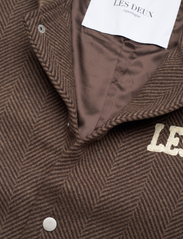 Les Deux - Varsity Herringbone Wool Jacket - striukės ir švarkeliai - coffee brown/walnut - 2