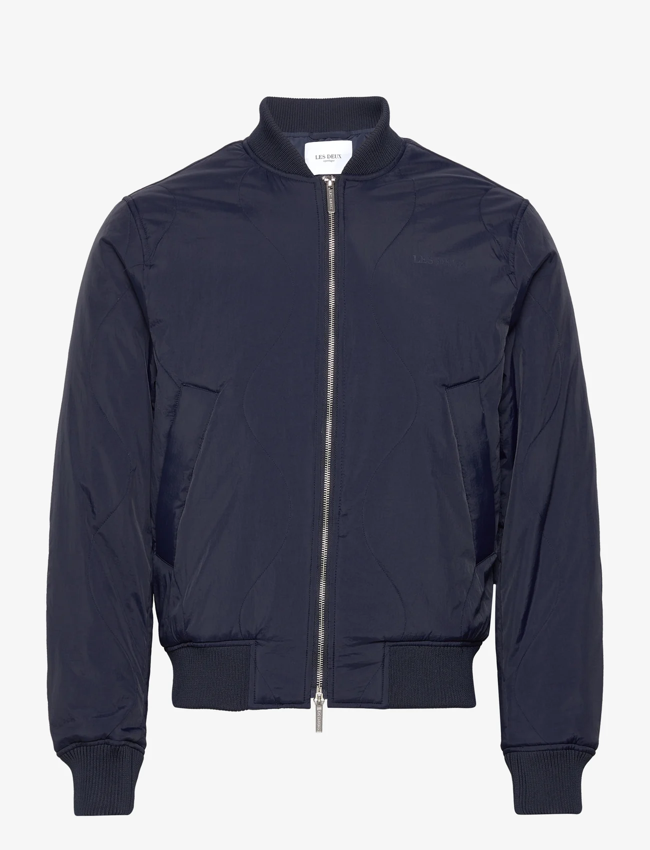 Les Deux - Norman Quilted Bomber Jacket - spring jackets - dark navy - 0