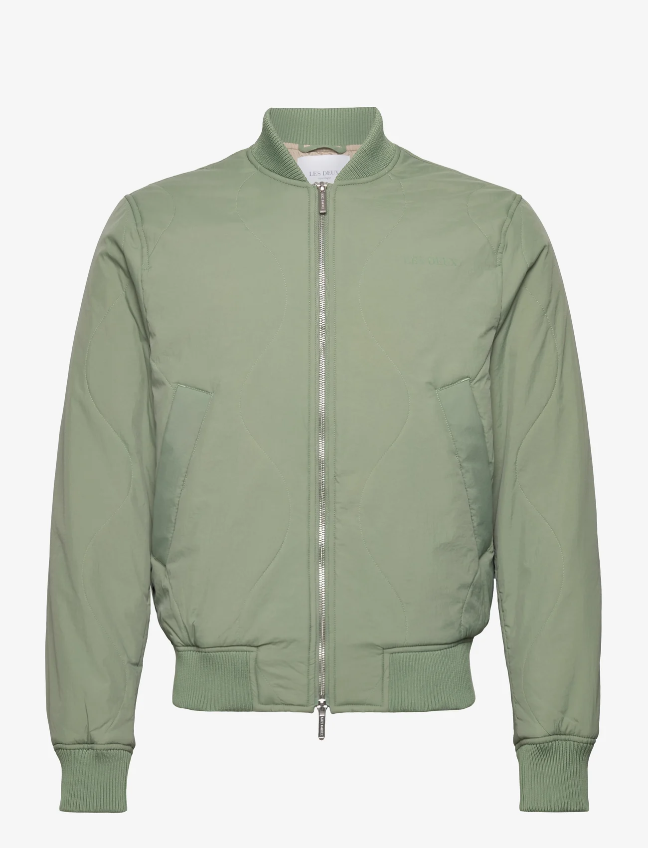Les Deux - Norman Quilted Bomber Jacket - spring jackets - hegde green - 0