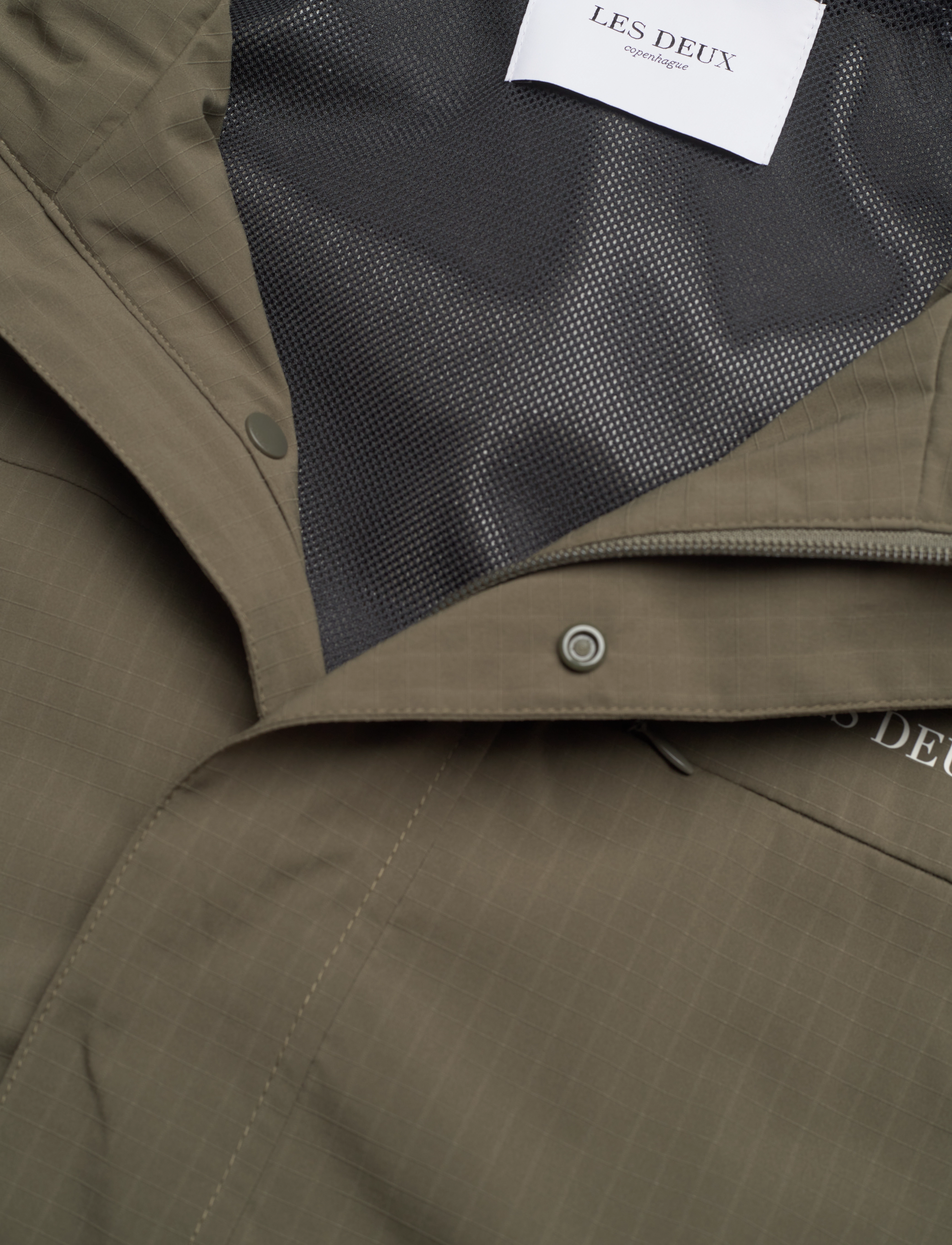 Les Deux - Miles Ripstop Windbreaker - olive night - 2
