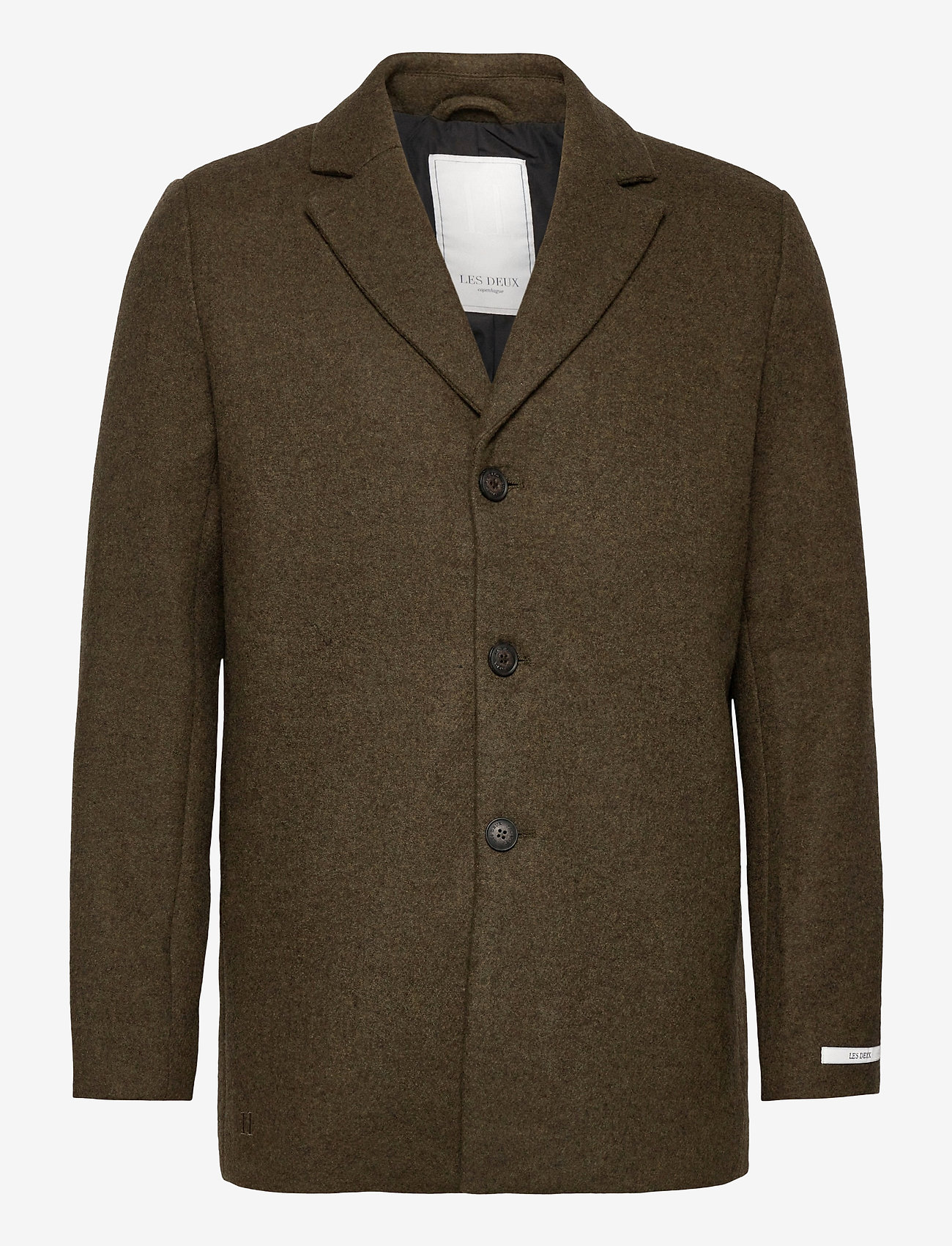 Les Deux - Montgomery Wool Coat - turtle green - 0