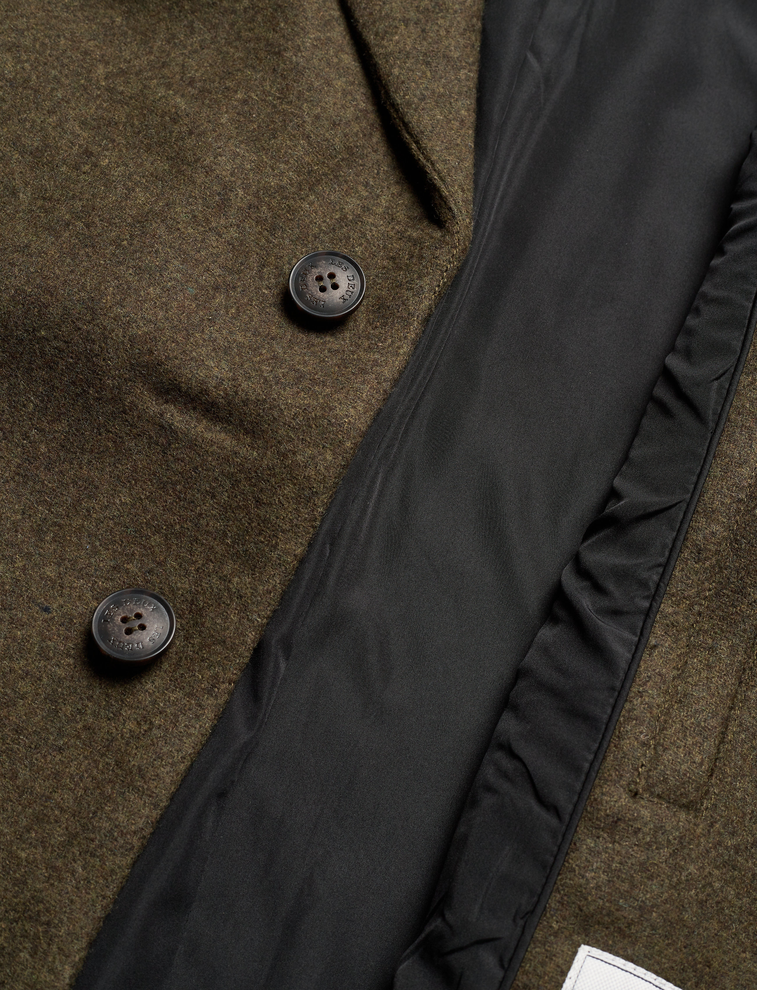 Les Deux - Montgomery Wool Coat - turtle green - 4