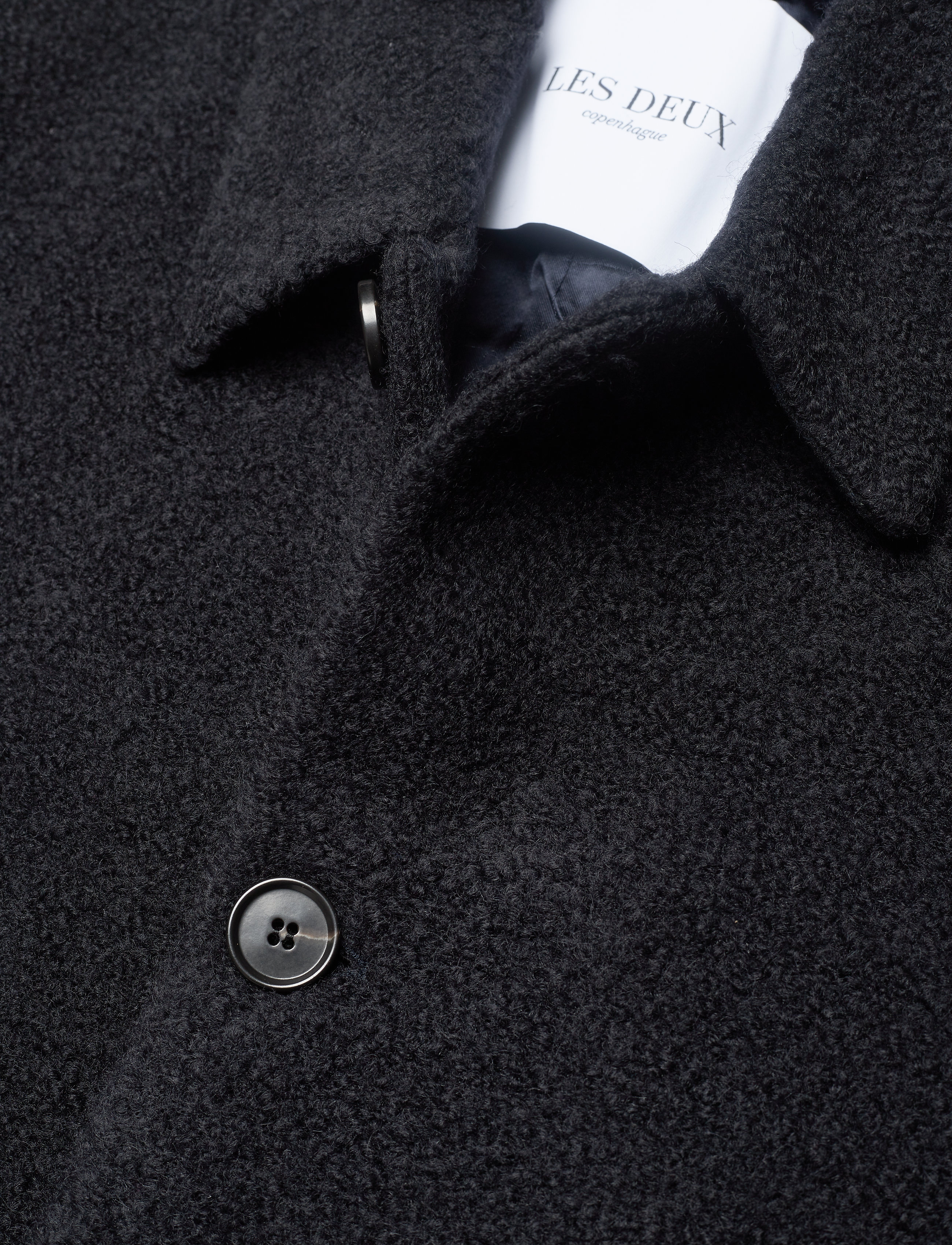 Les Deux - Milo Bouclé Coat - dark navy - 4