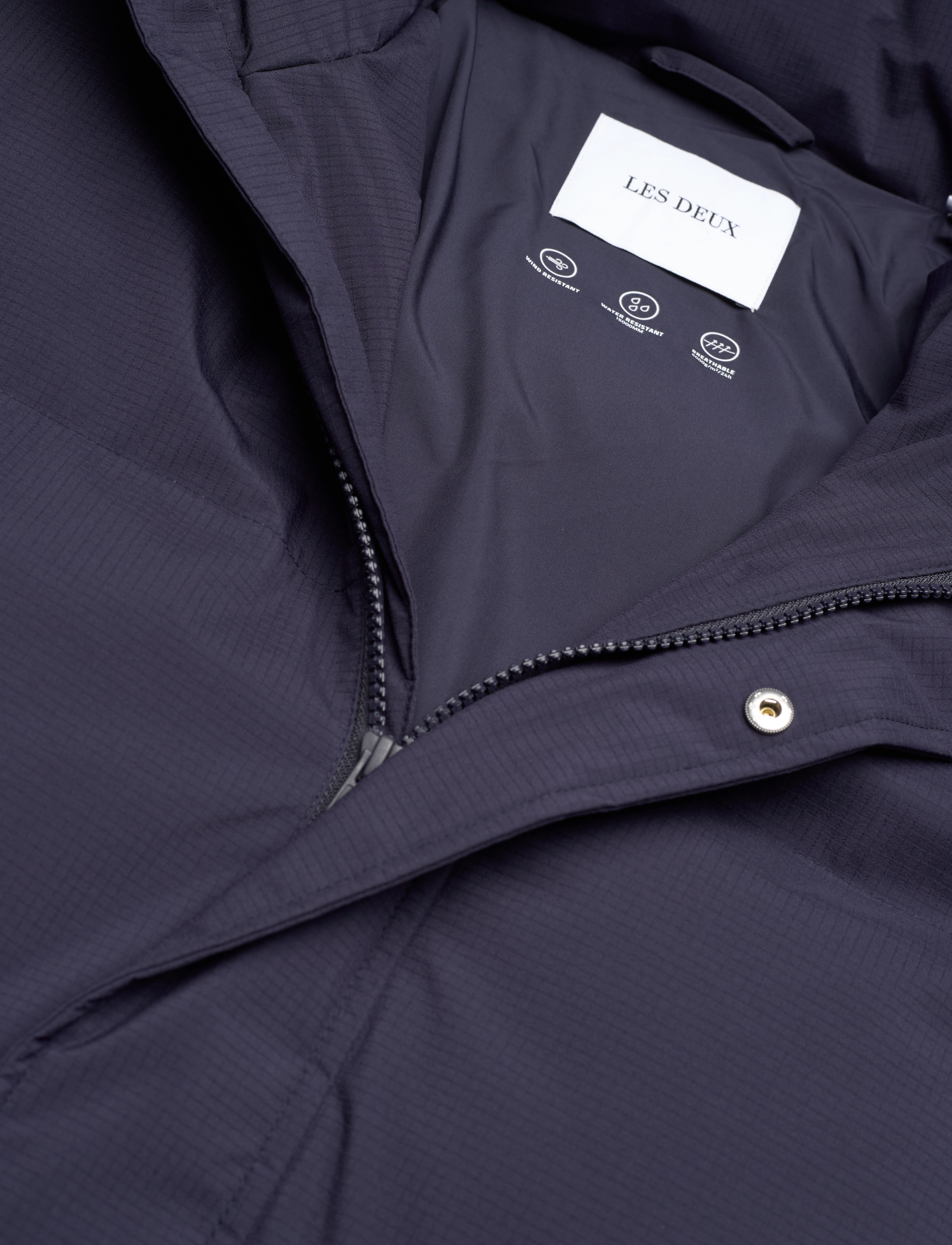 Les Deux - Madden Ripstop Puffer Parka Coat - dark navy - 2