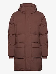 Les Deux - Madden Ripstop Puffer Parka Coat - Žieminės striukės - ebony brown - 0
