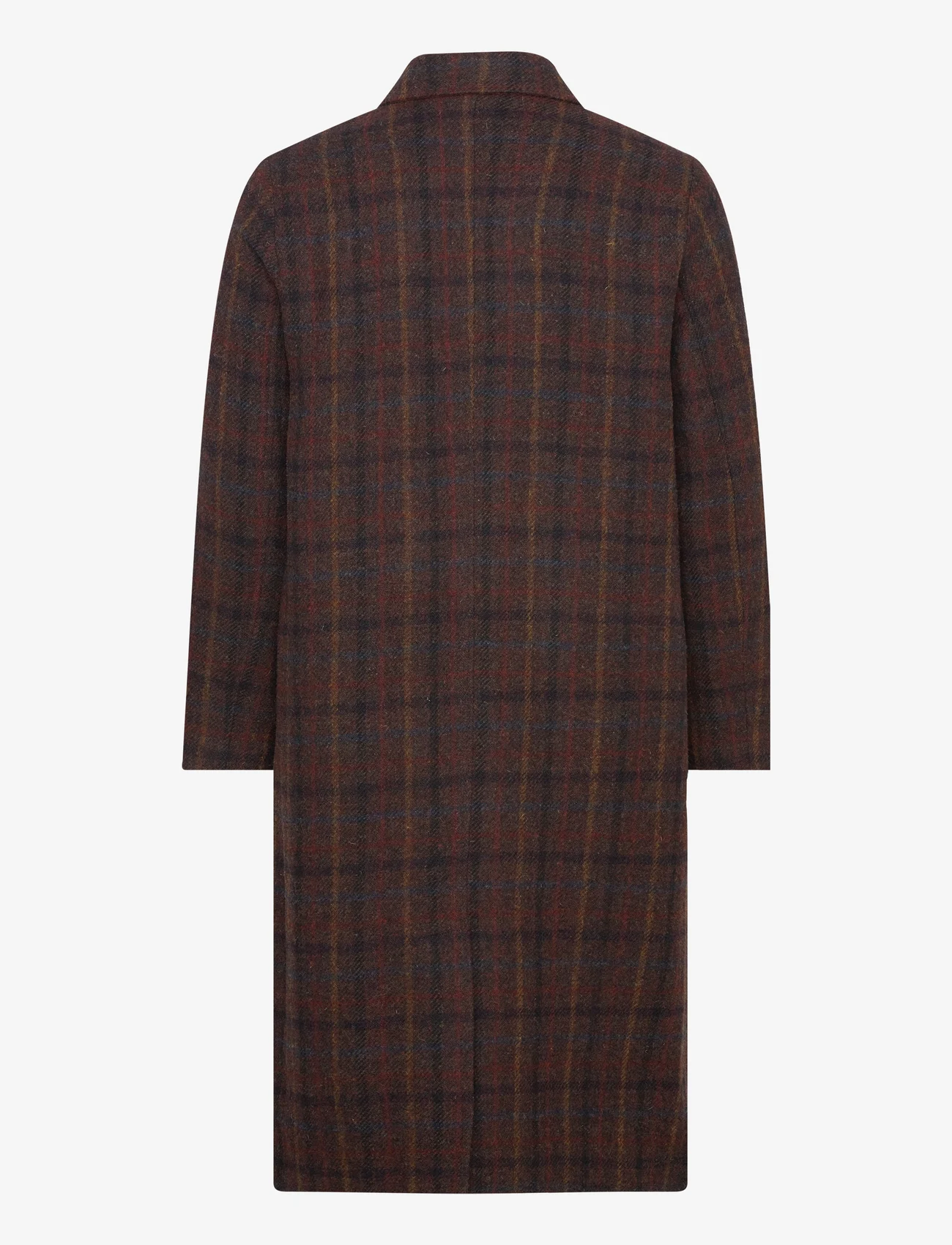 Les Deux - Maximilian Harris Tweed Wool Coat - winter jackets - ebony brown/black - 1