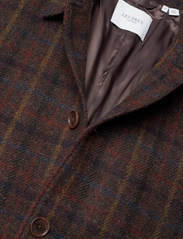 Les Deux - Maximilian Harris Tweed Wool Coat - winter jackets - ebony brown/black - 3