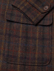 Les Deux - Maximilian Harris Tweed Wool Coat - winter jackets - ebony brown/black - 5