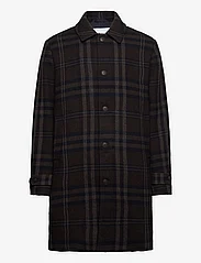 Les Deux - McKay Check Wool Coat - manteaux de laine - coffee brown/dark grey - 1