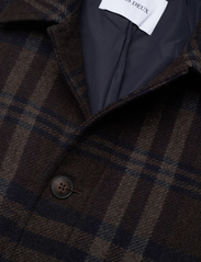 Les Deux - McKay Check Wool Coat - manteaux de laine - coffee brown/dark grey - 3
