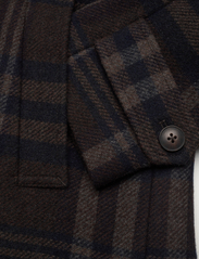 Les Deux - McKay Check Wool Coat - manteaux de laine - coffee brown/dark grey - 4