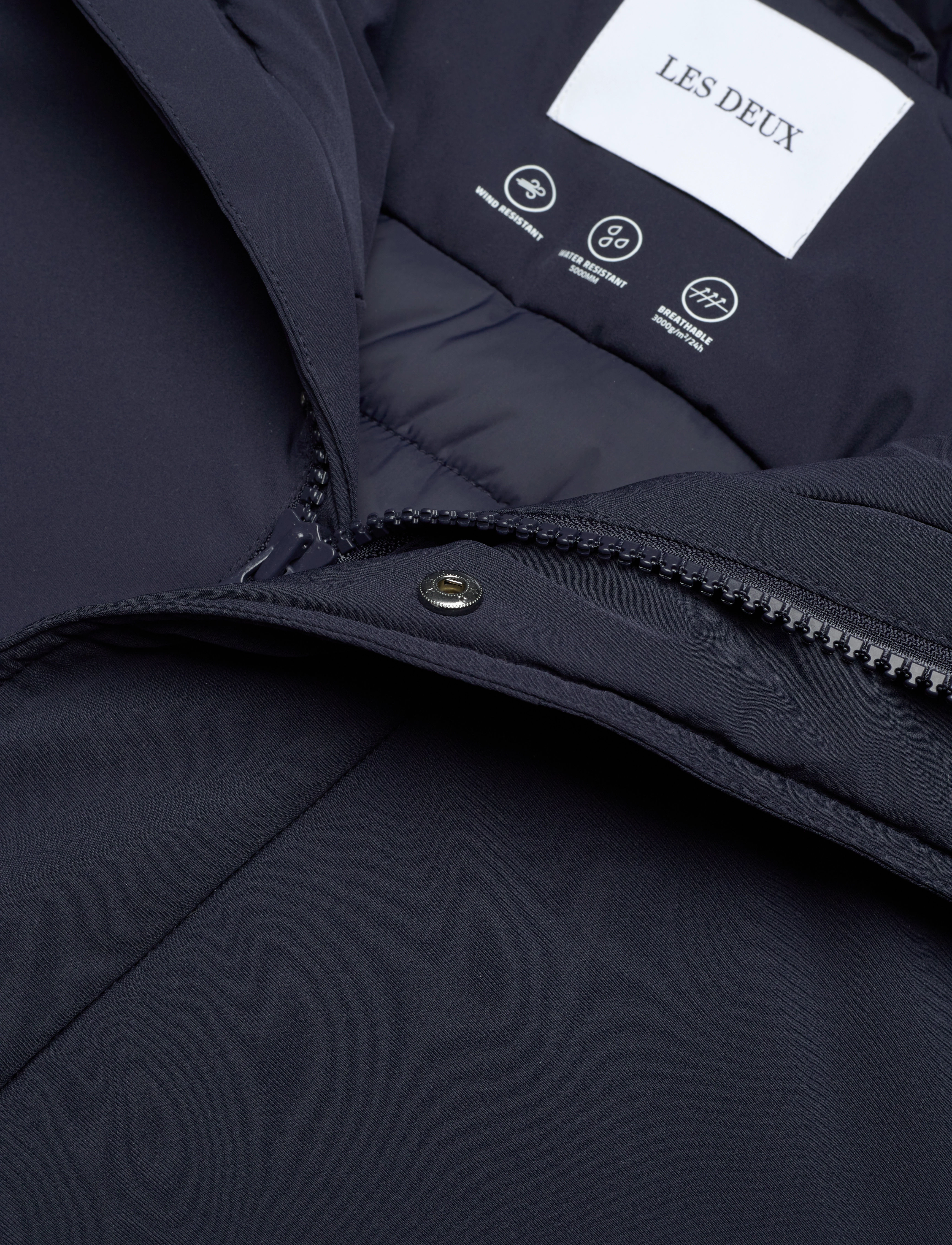 Les Deux - Channing Padded Parka Coat - vinterjakker - dark navy - 4