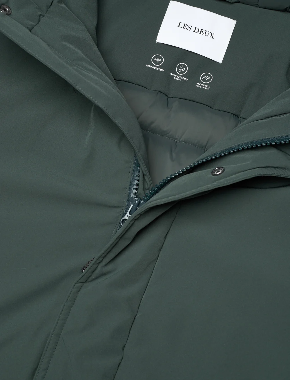 Les Deux - Channing Padded Parka Coat - vinterjackor - pine green - 2