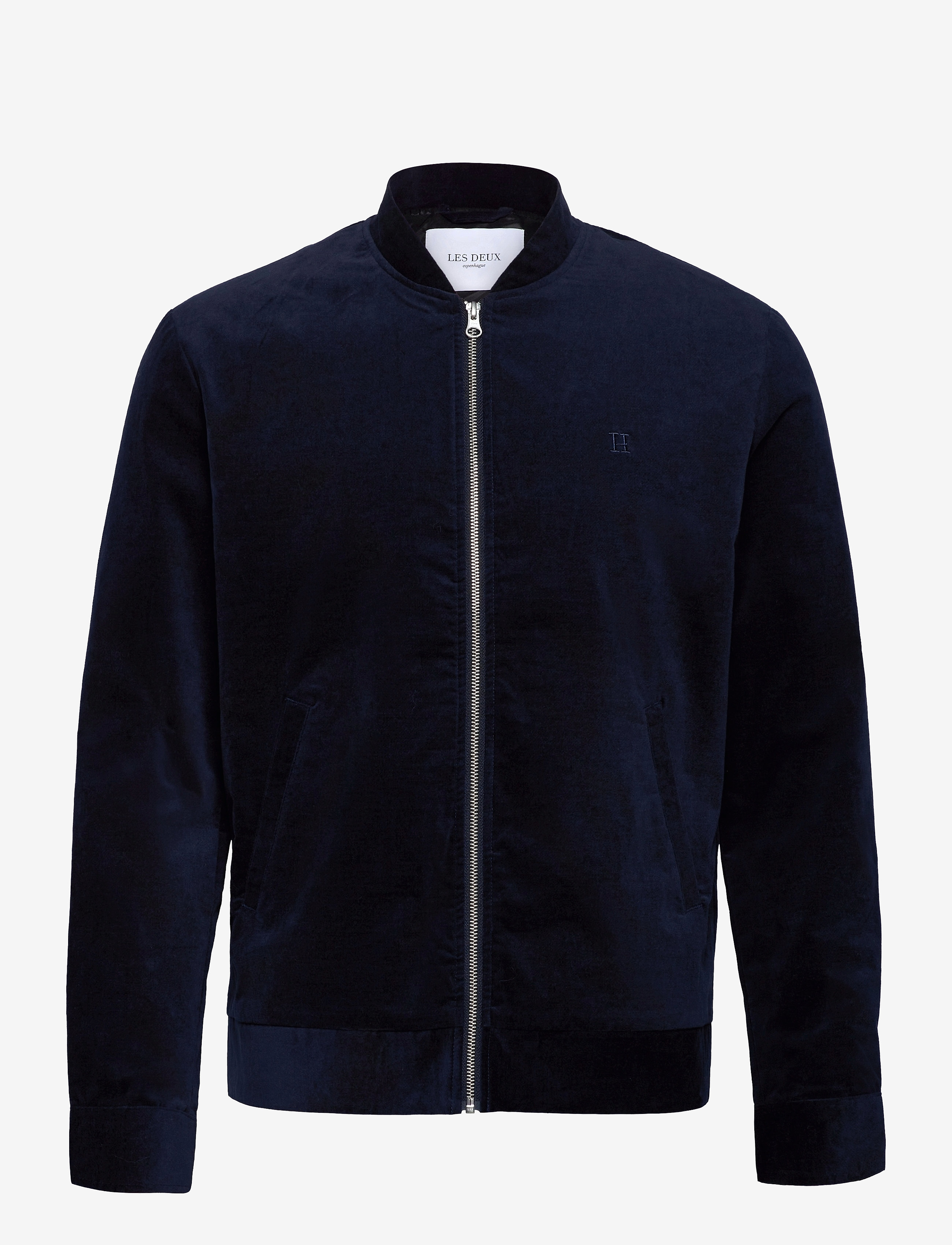 Les Deux - Humphrey Velvet Bomber Jacket - dark navy - 0