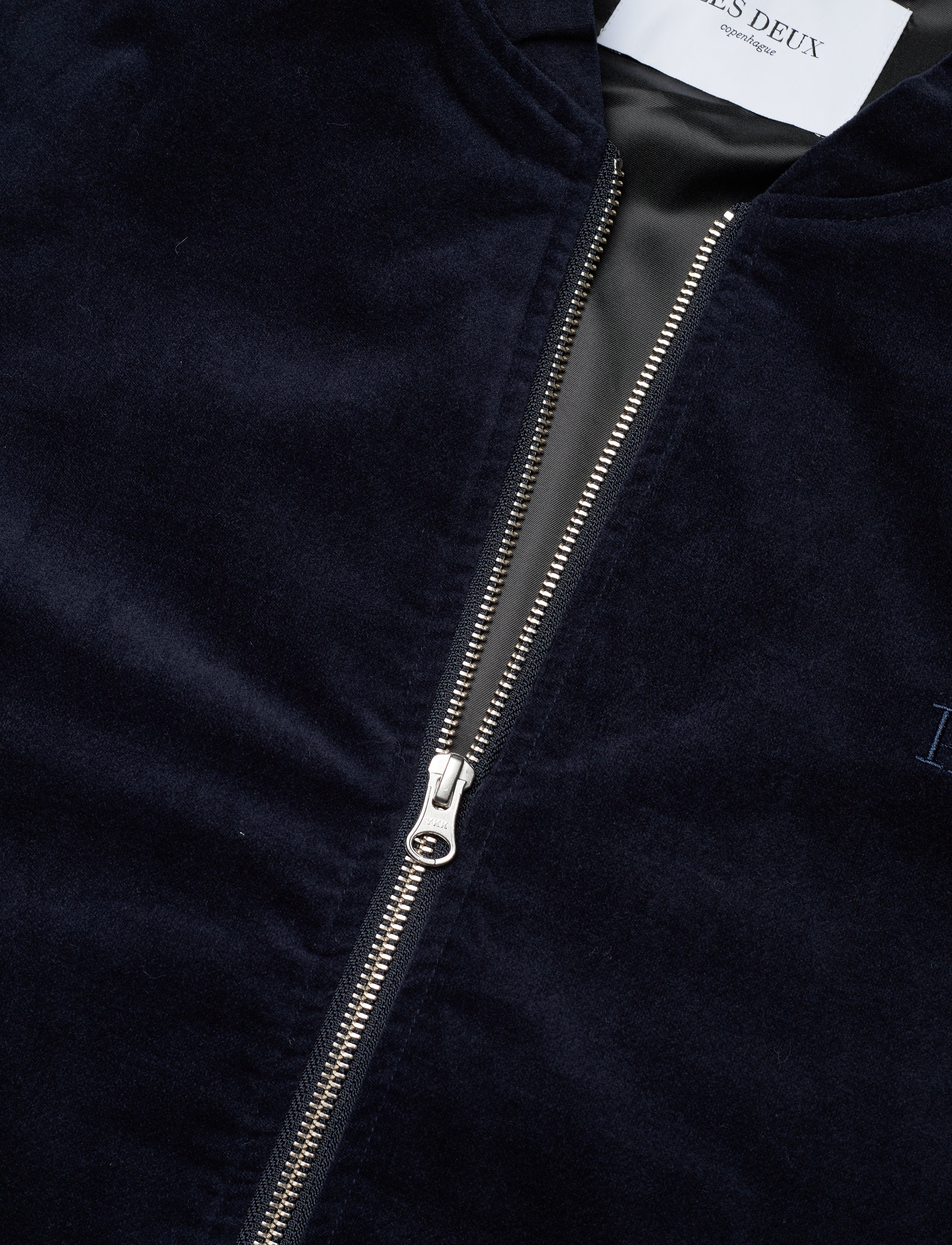 Les Deux - Humphrey Velvet Bomber Jacket - dark navy - 2