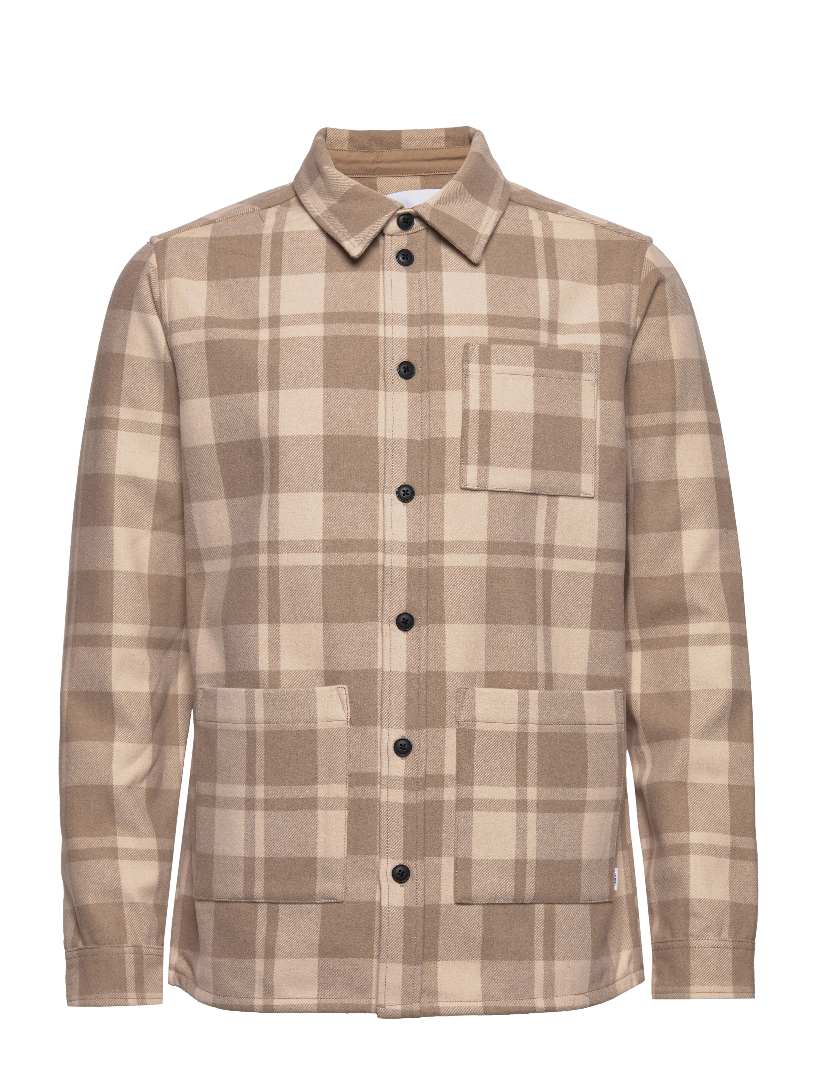 Les Deux - Jason Check Wool Hybrid - dark sand/ivory - 1