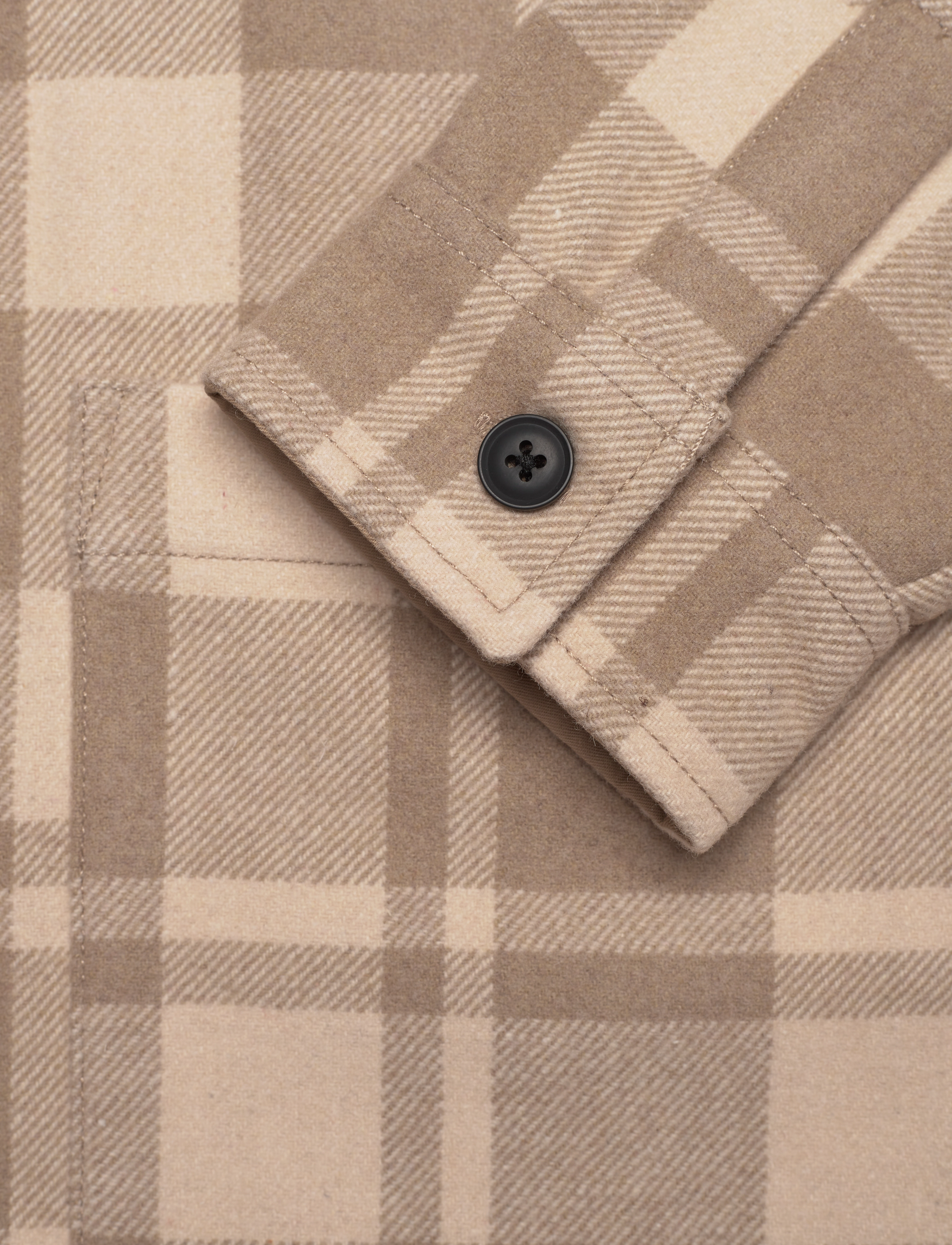 Les Deux - Jason Check Wool Hybrid - dark sand/ivory - 5