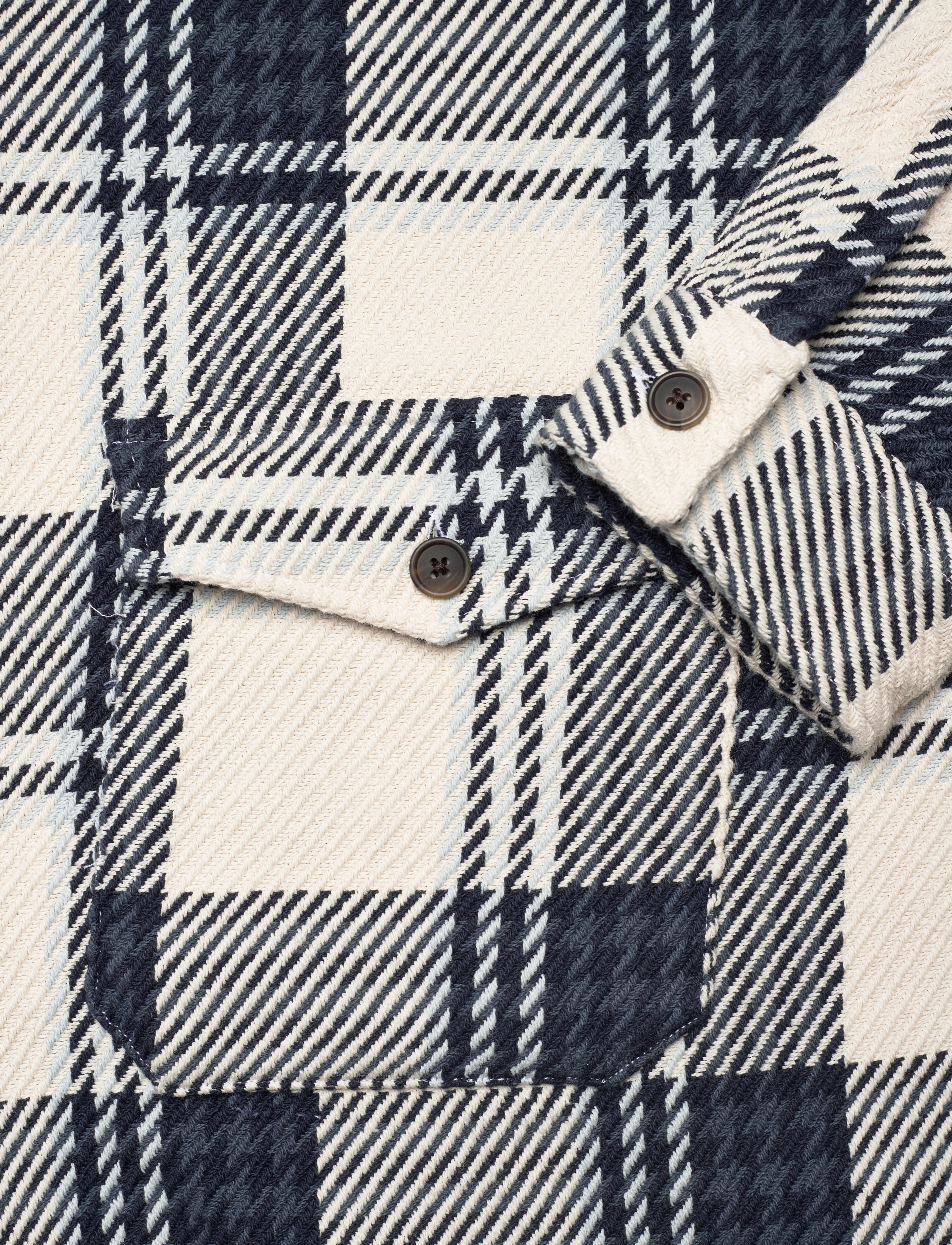 Les Deux - Jesse Check Hybrid Shirt - ivory/india ink - 3