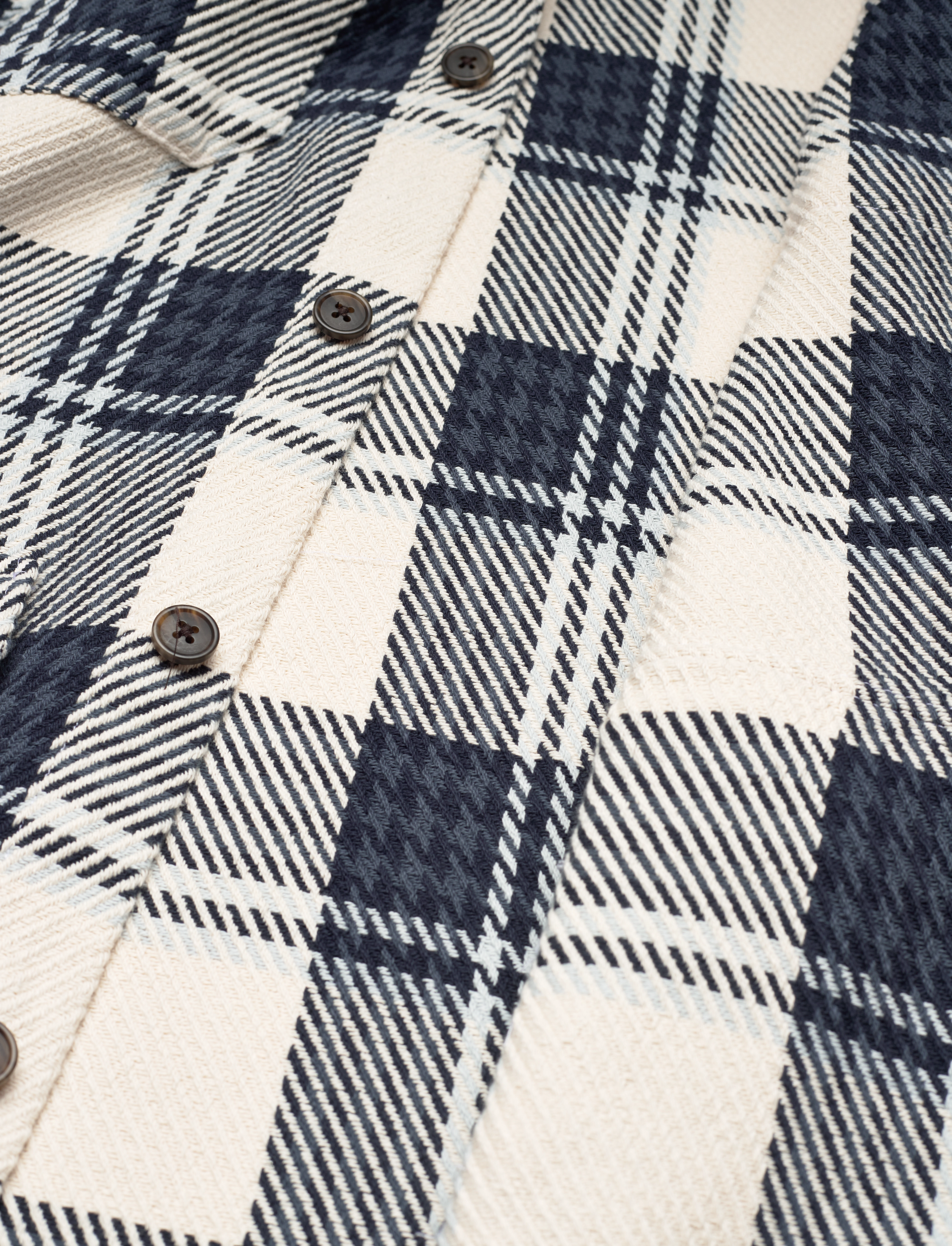 Les Deux - Jesse Check Hybrid Shirt - ivory/india ink - 4
