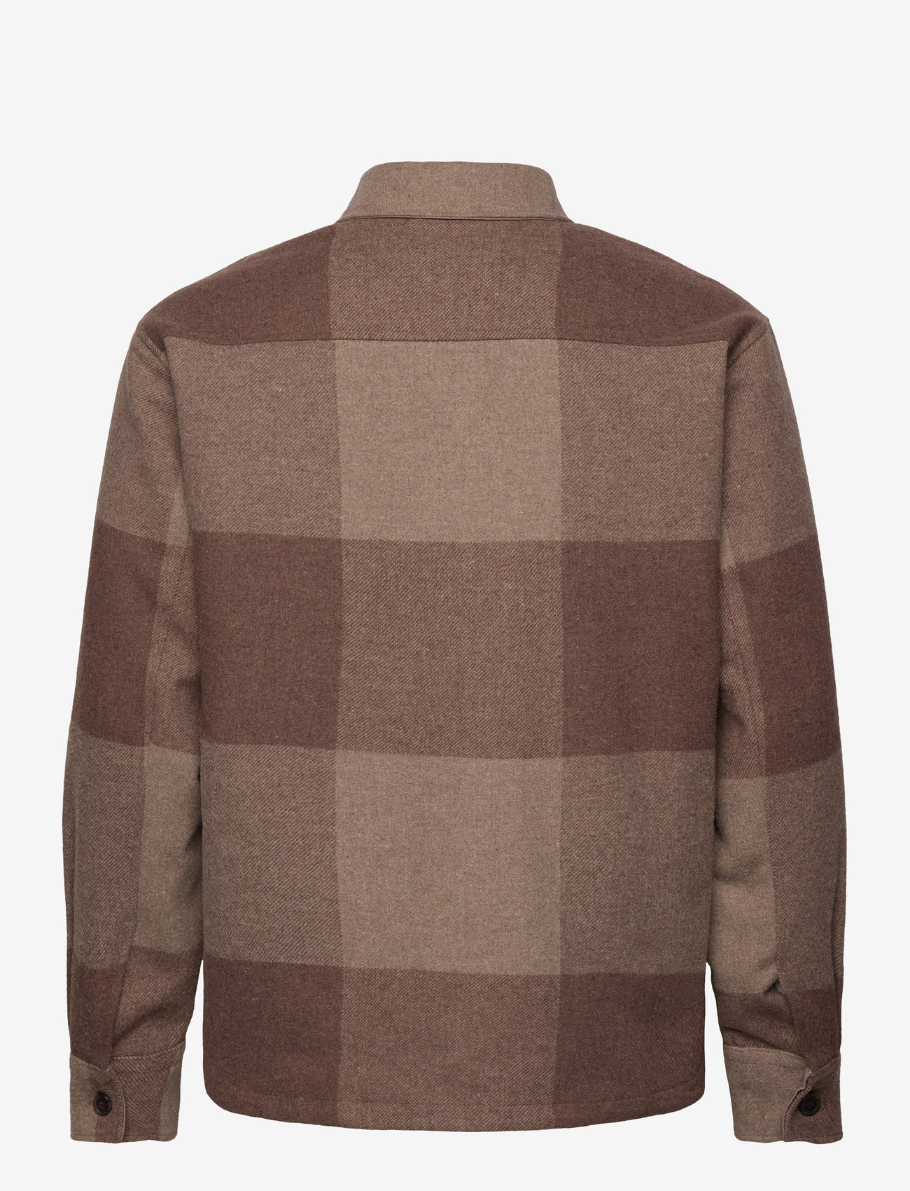 Les Deux - Jacob Check Wool Hybrid - coffee brown/walnut - 1
