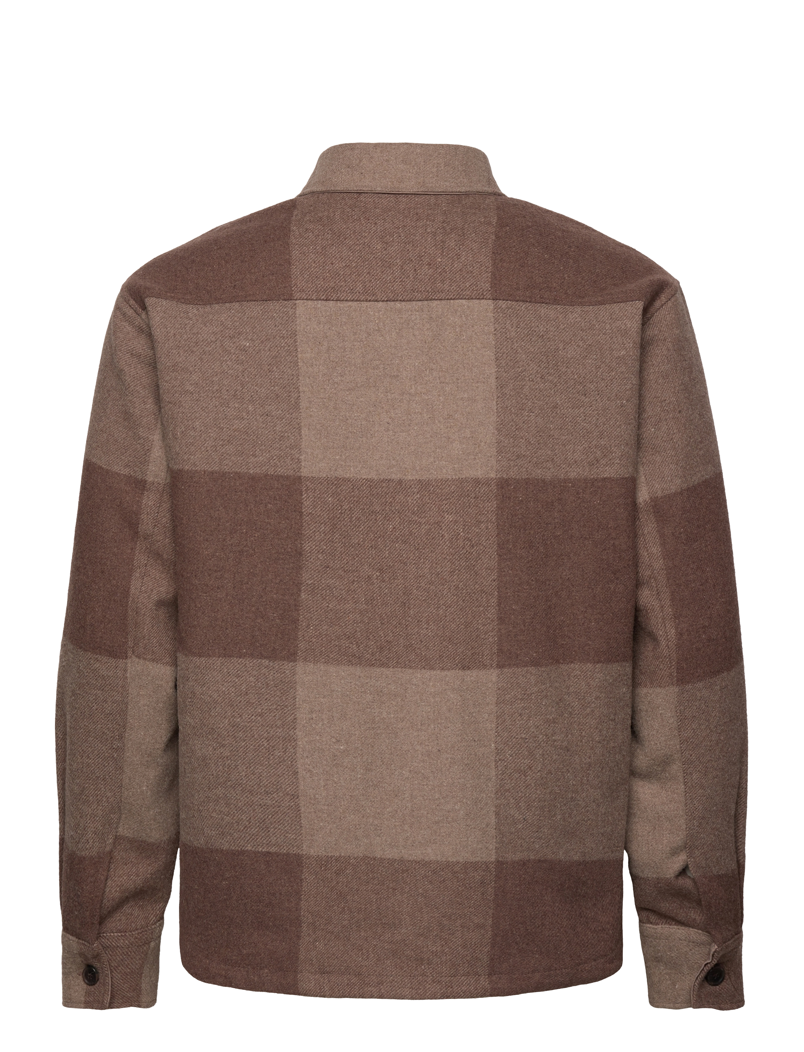 Les Deux - Jacob Check Wool Hybrid - coffee brown/walnut - 1
