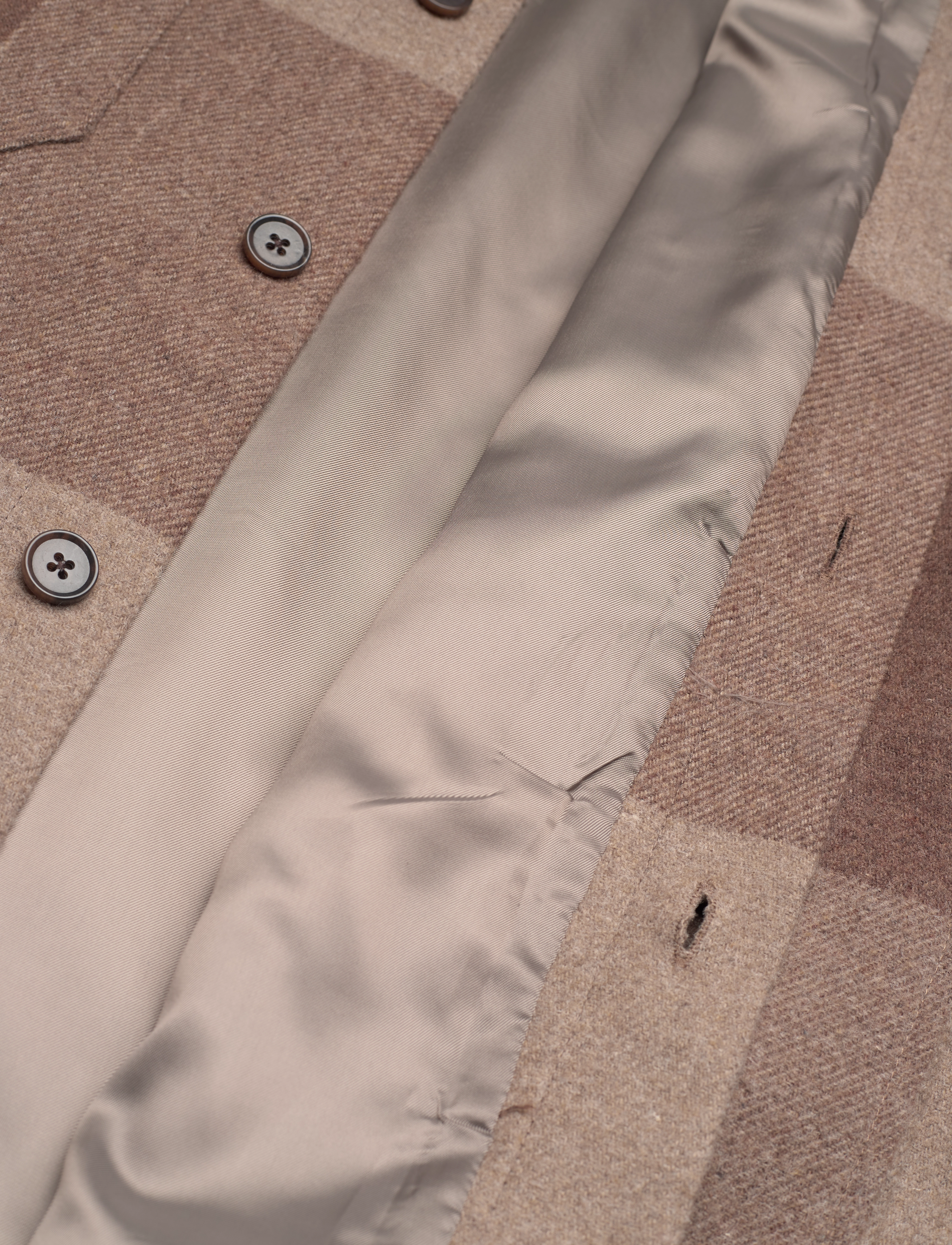 Les Deux - Jacob Check Wool Hybrid - coffee brown/walnut - 4
