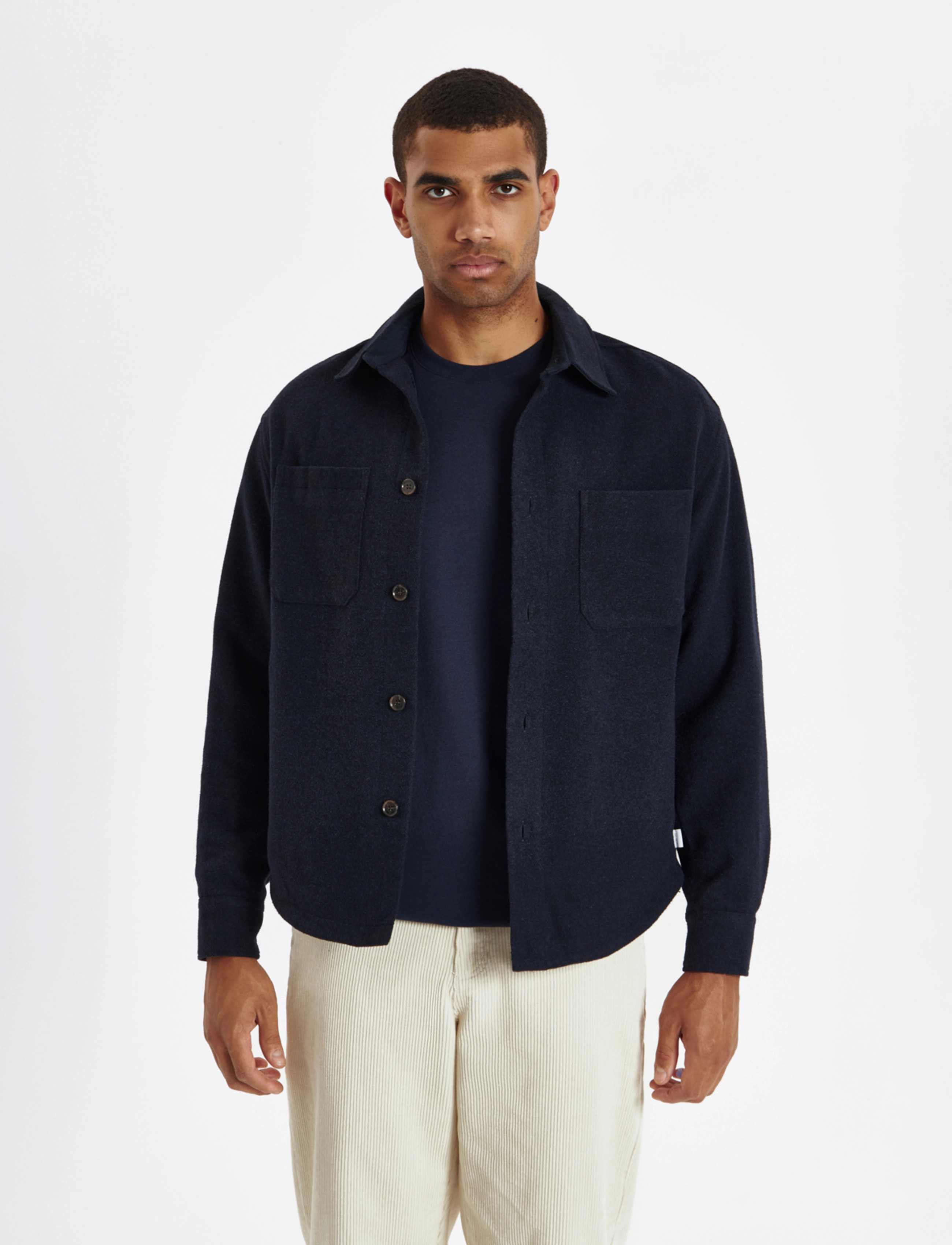 Les Deux - Jacob Check Wool Hybrid - dark navy - 2