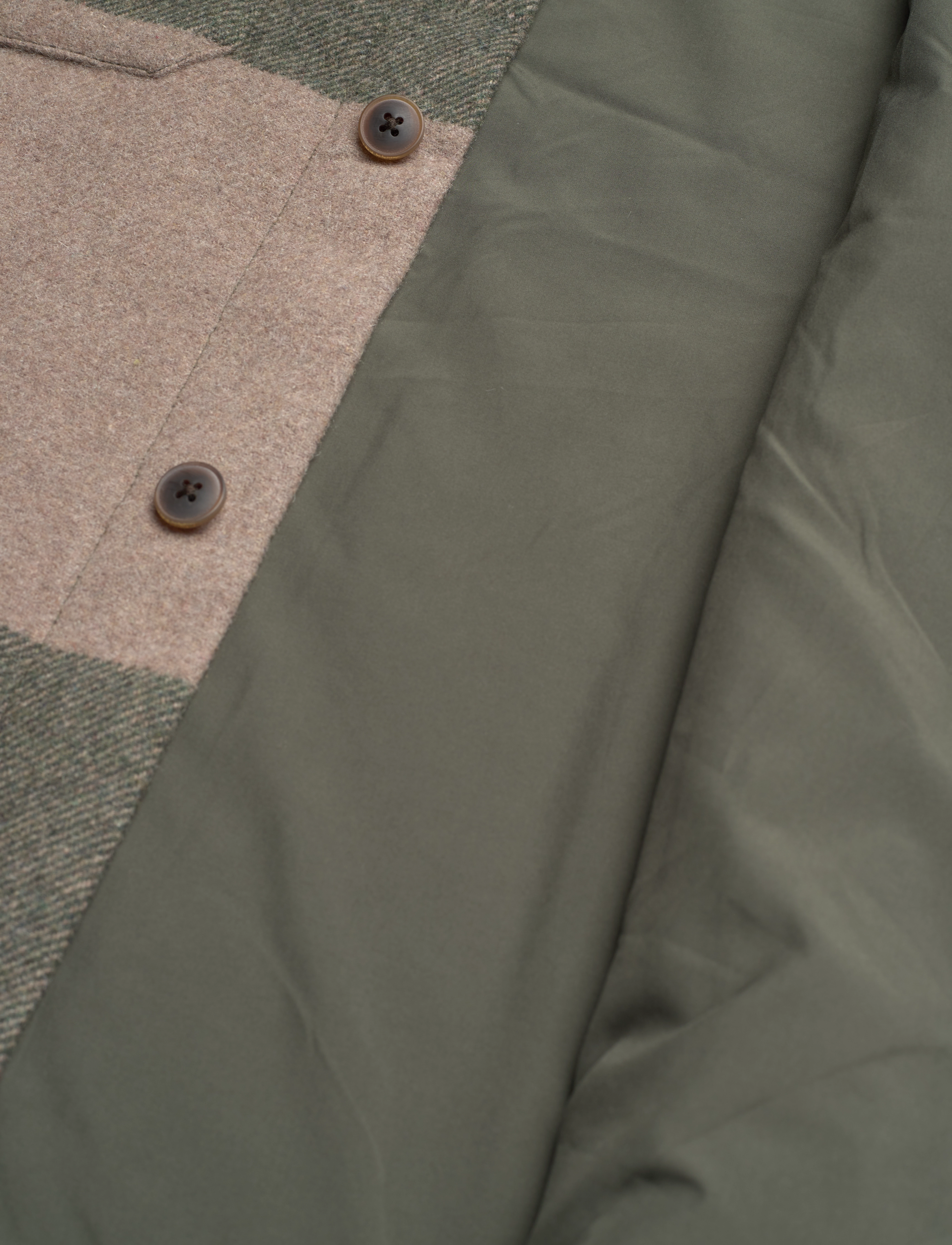 Les Deux - Jacob Check Wool Hybrid - olive night/light sand - 5