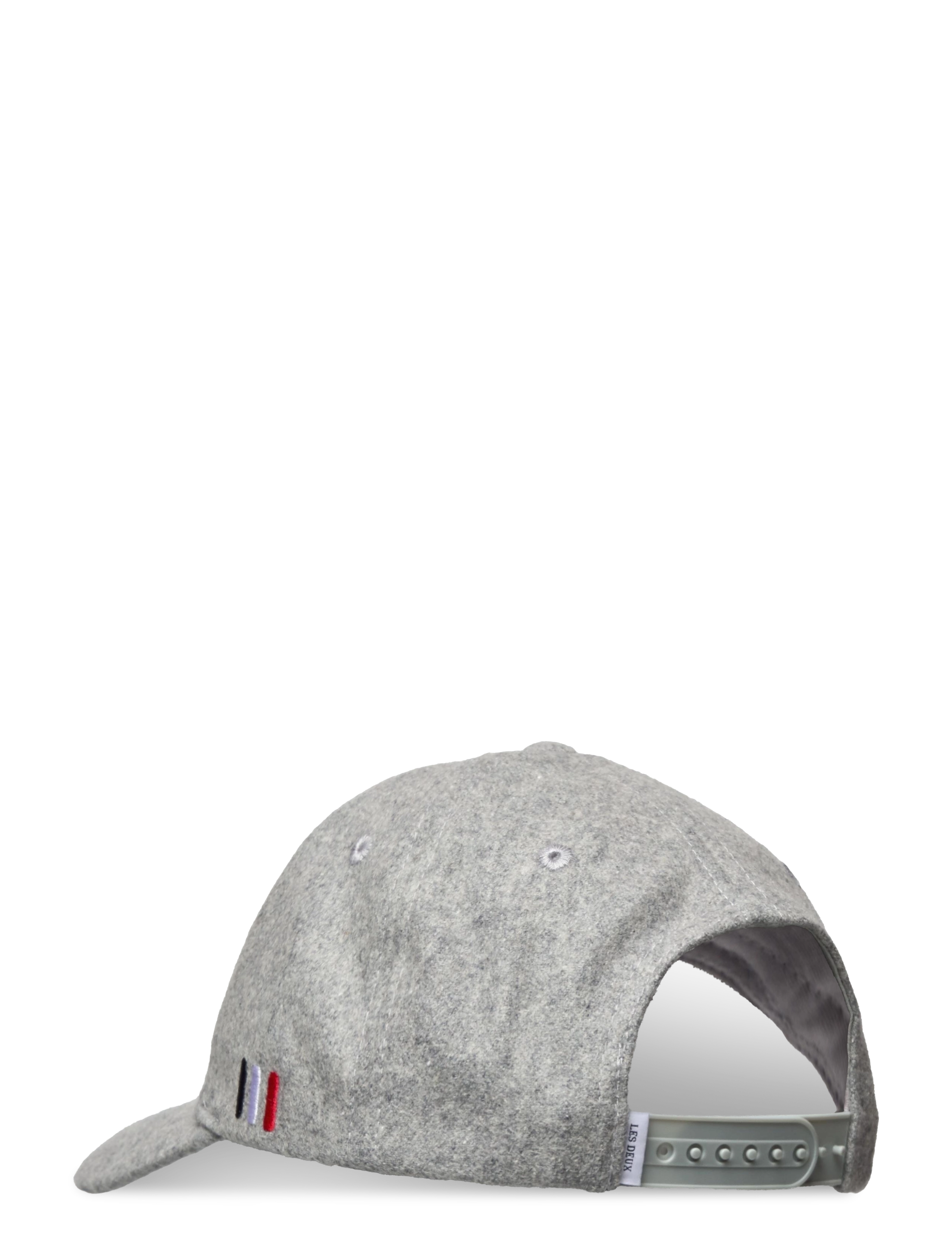 Les Deux - Wool II Baseball Cap - light grey melange/black - 1