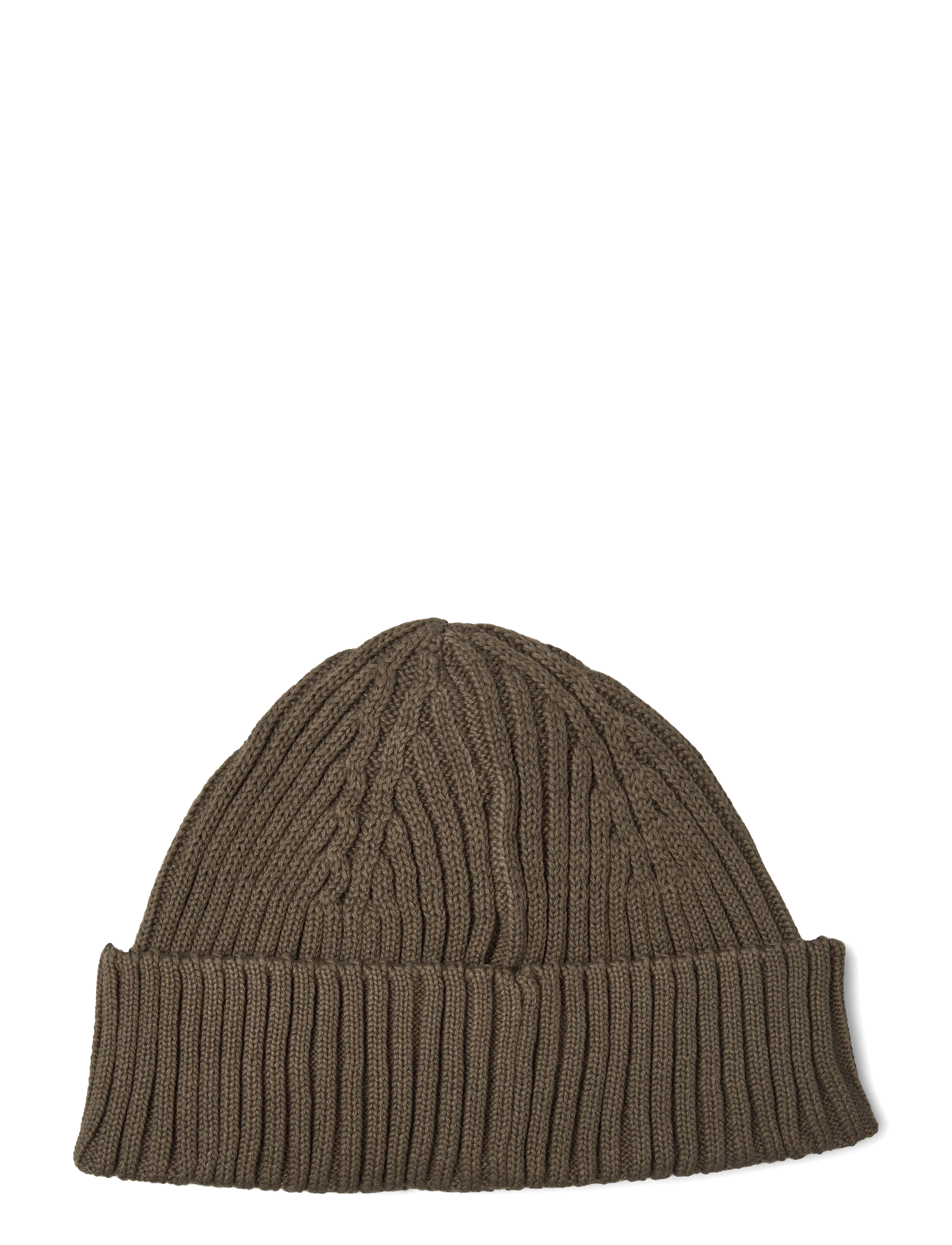 Les Deux - Walter Cotton Rib Beanie - olive night - 1