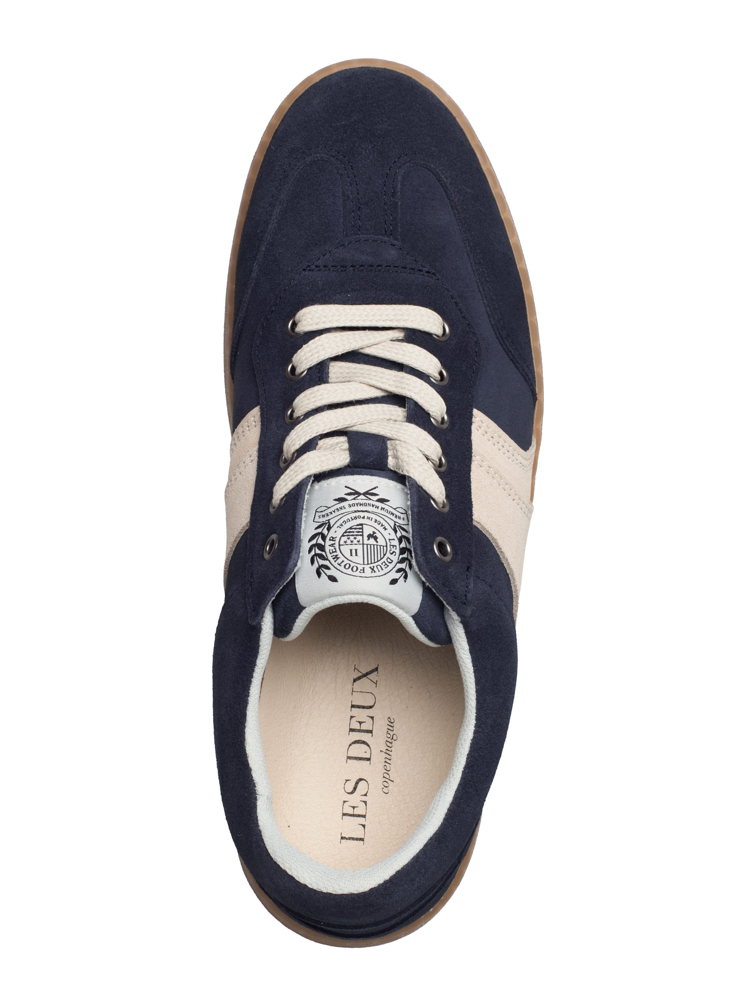 Les Deux - Walt Suede Army Trainer - dark navy/ivory - 3