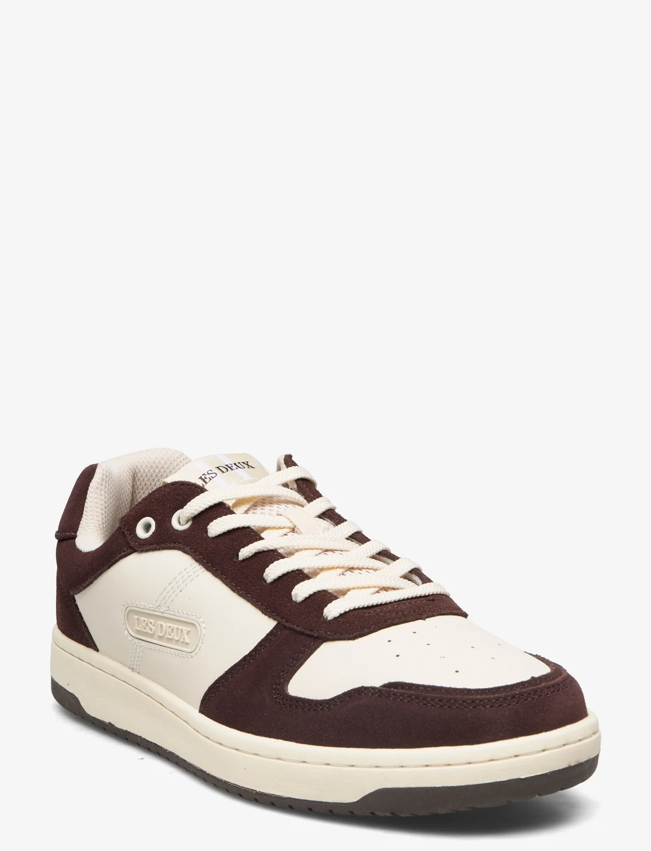 Les Deux - Wright Basketball Sneaker - lave sneakers - white/ebony brown - 0