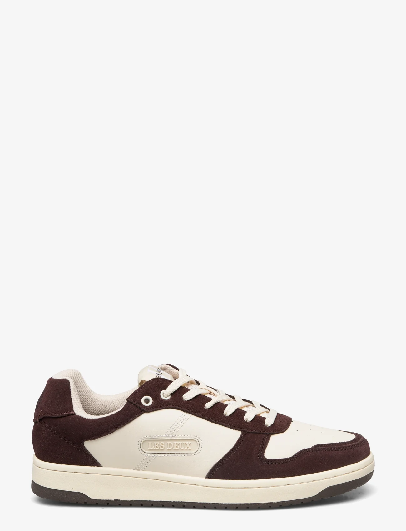 Les Deux - Wright Basketball Sneaker - lave sneakers - white/ebony brown - 1