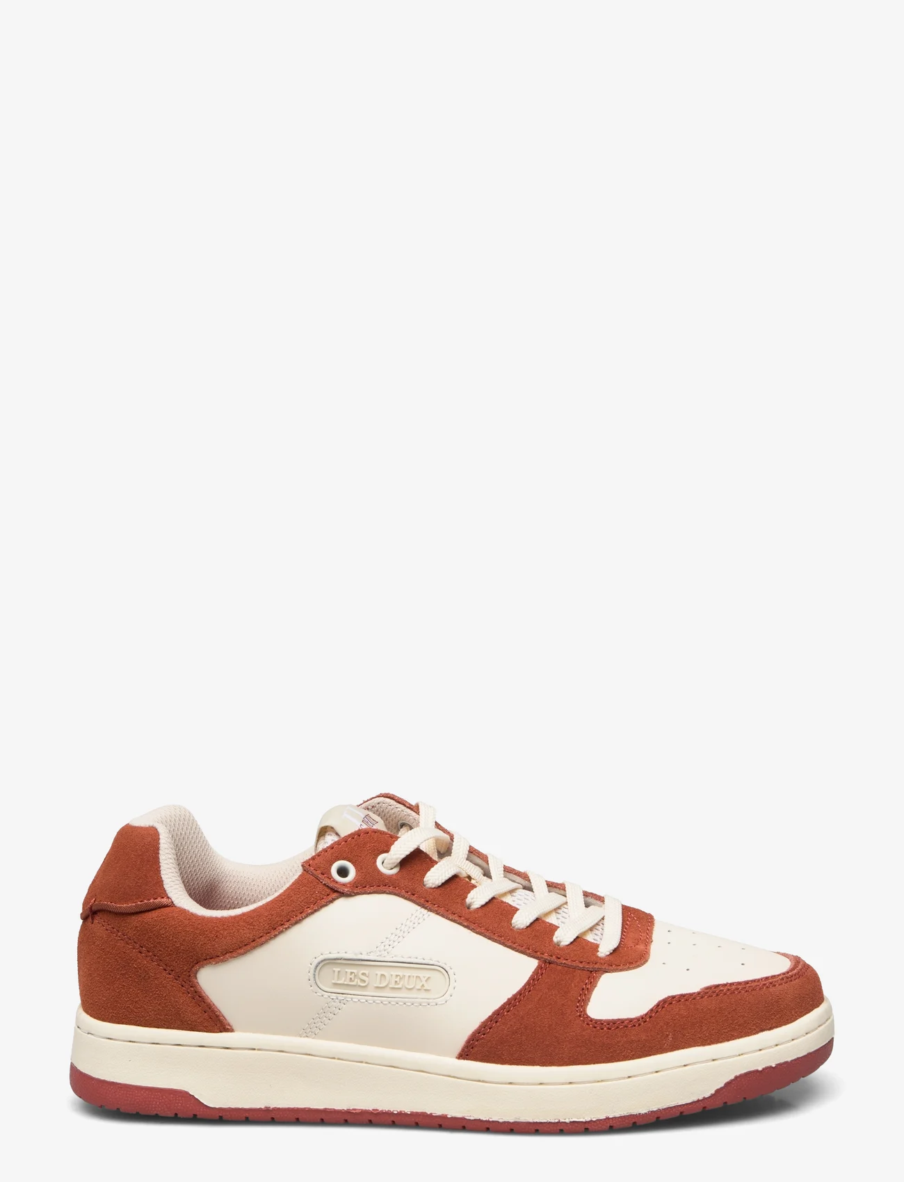 Les Deux - Wright Basketball Sneaker - låga sneakers - white/rust red - 1