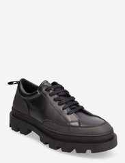Tanner Leather Sneaker - BLACK