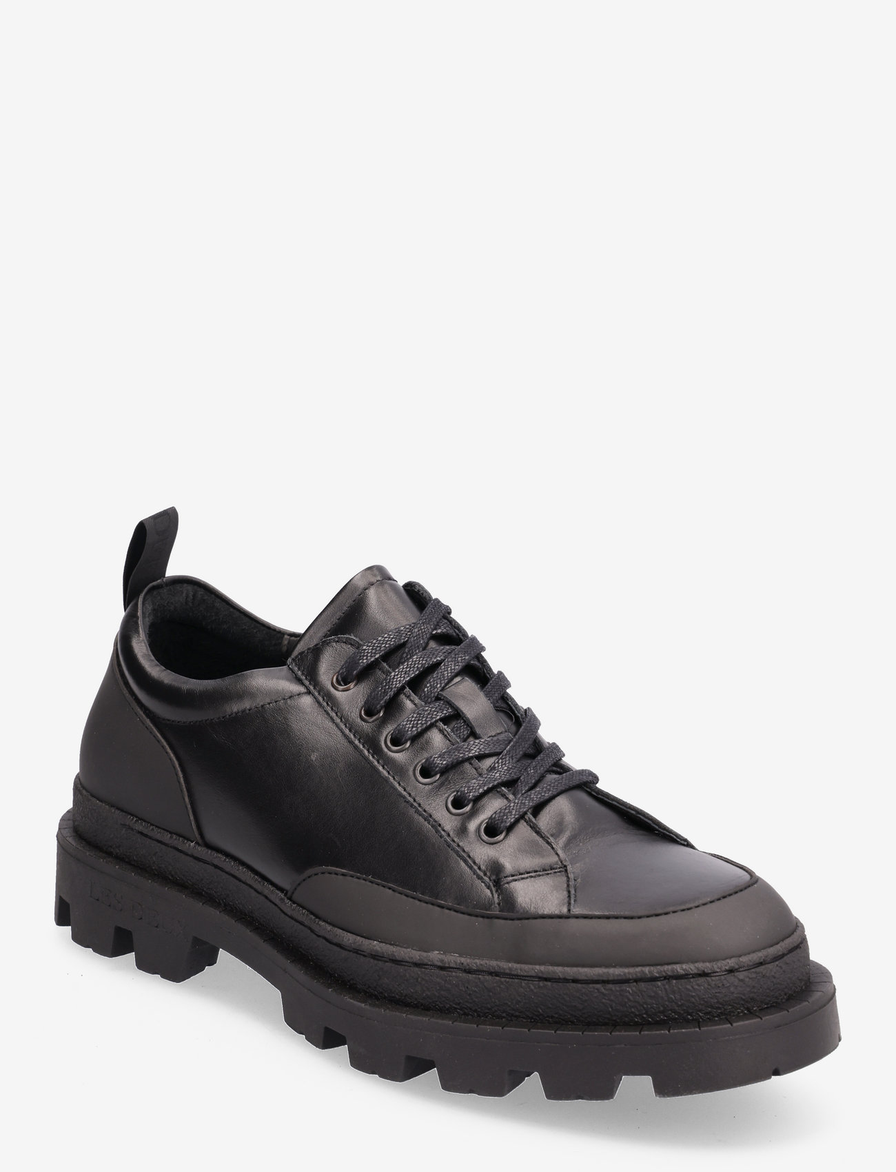 Les Deux - Tanner Leather Sneaker - black/black - 0