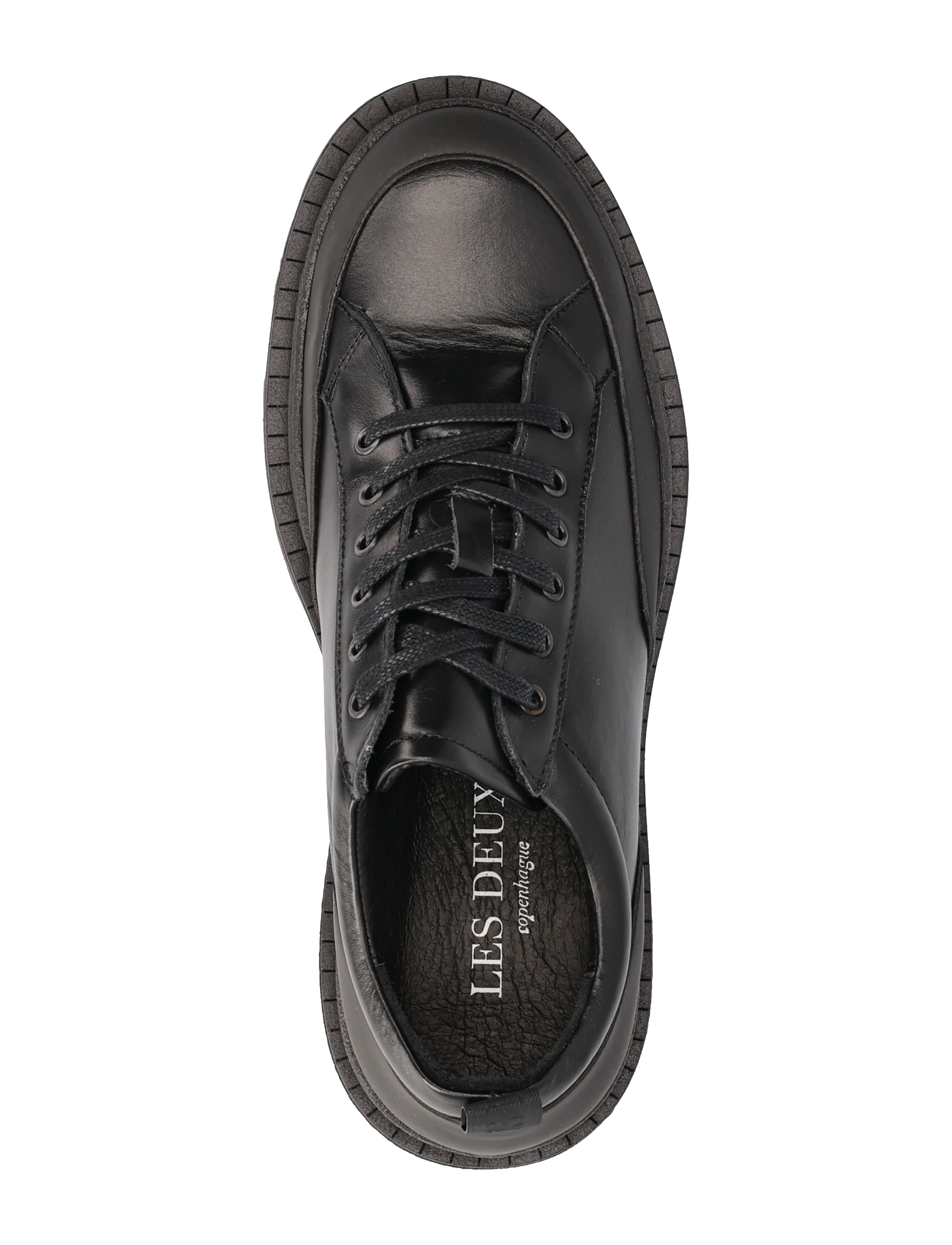 Les Deux - Tanner Leather Sneaker - black/black - 3