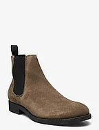 Thomas Classic Suede Chelsea Boot - OLIVE NIGHT