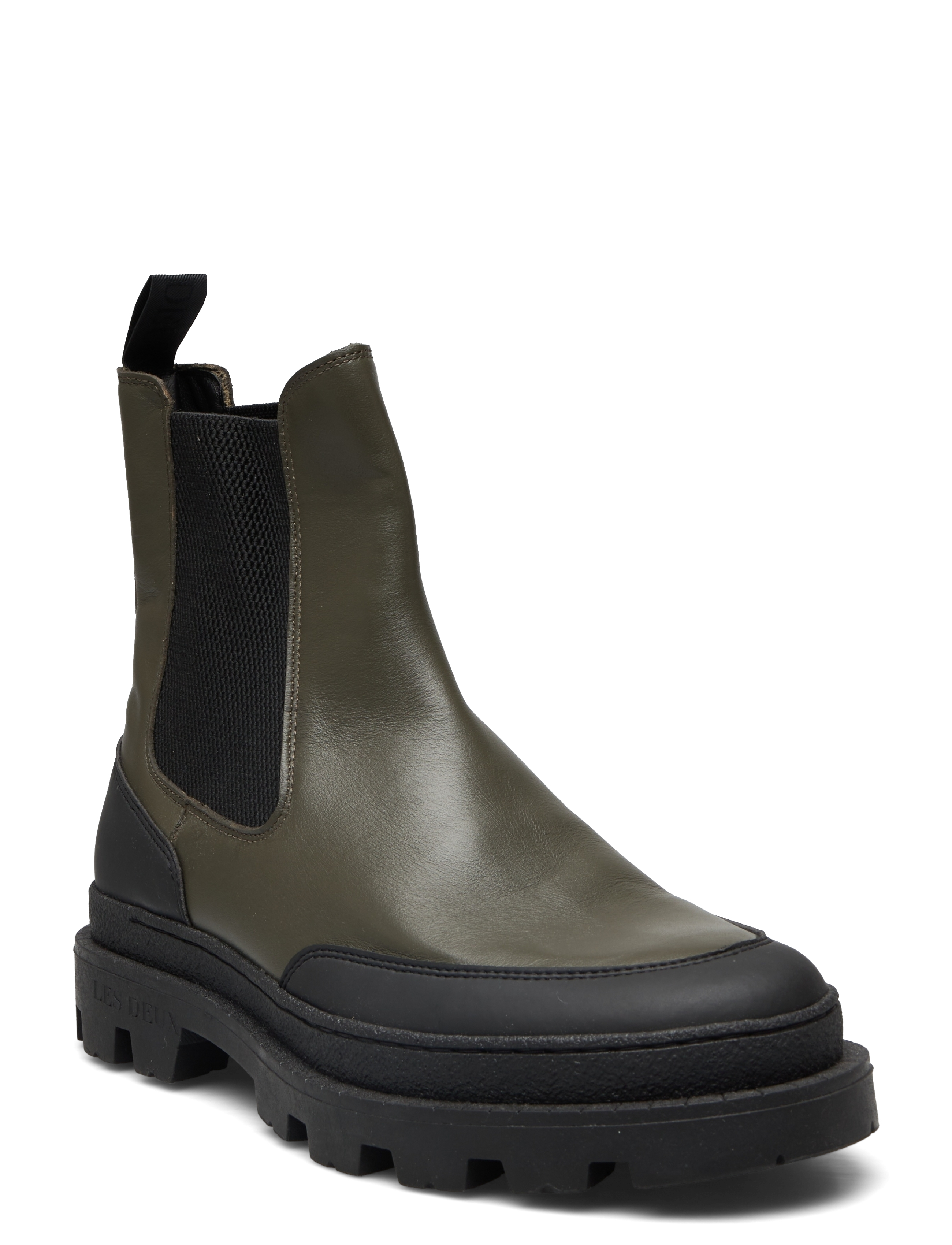 Les Deux - Tanner Leather Chealsea Boot - olive night/black - 0