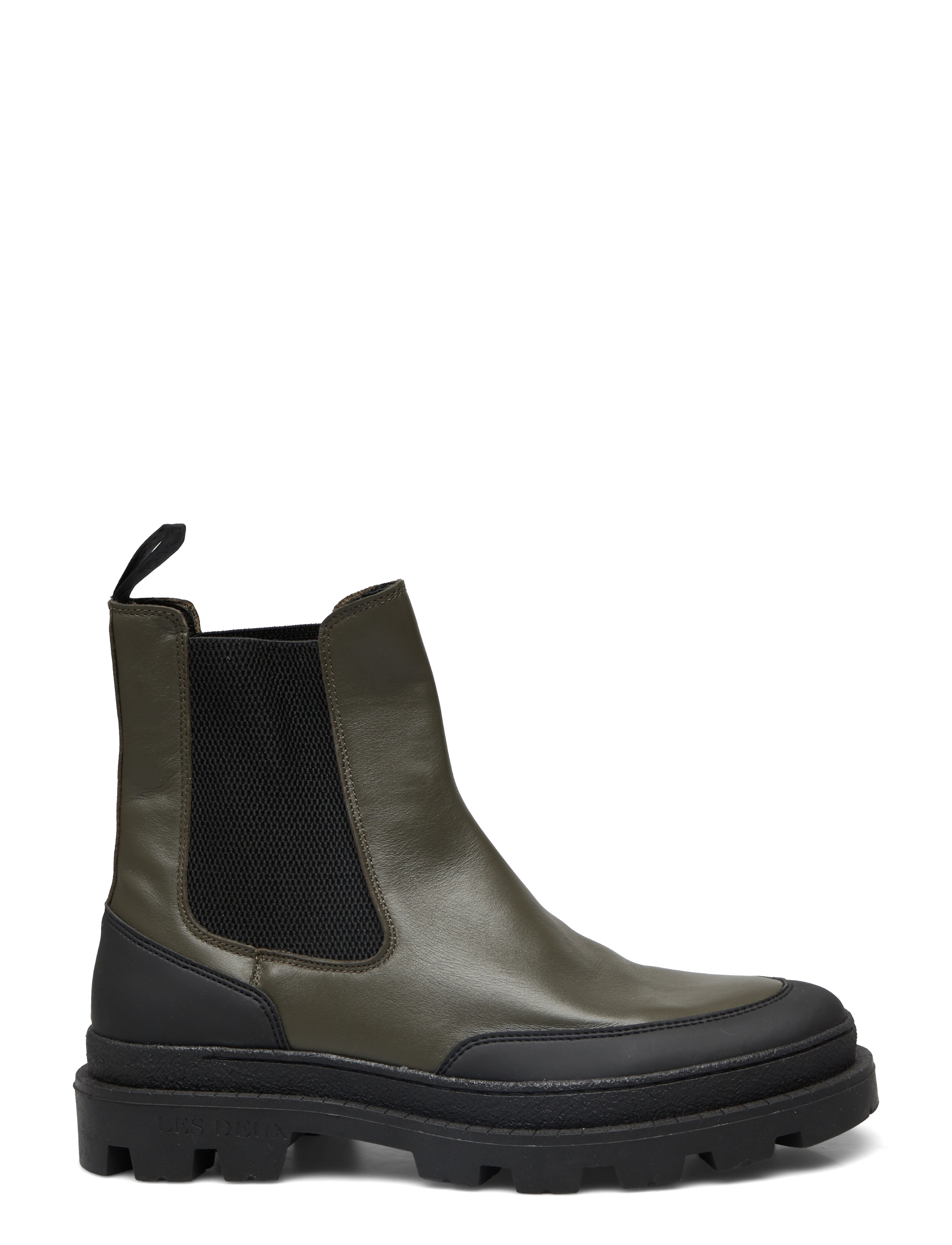 Les Deux - Tanner Leather Chealsea Boot - olive night/black - 1
