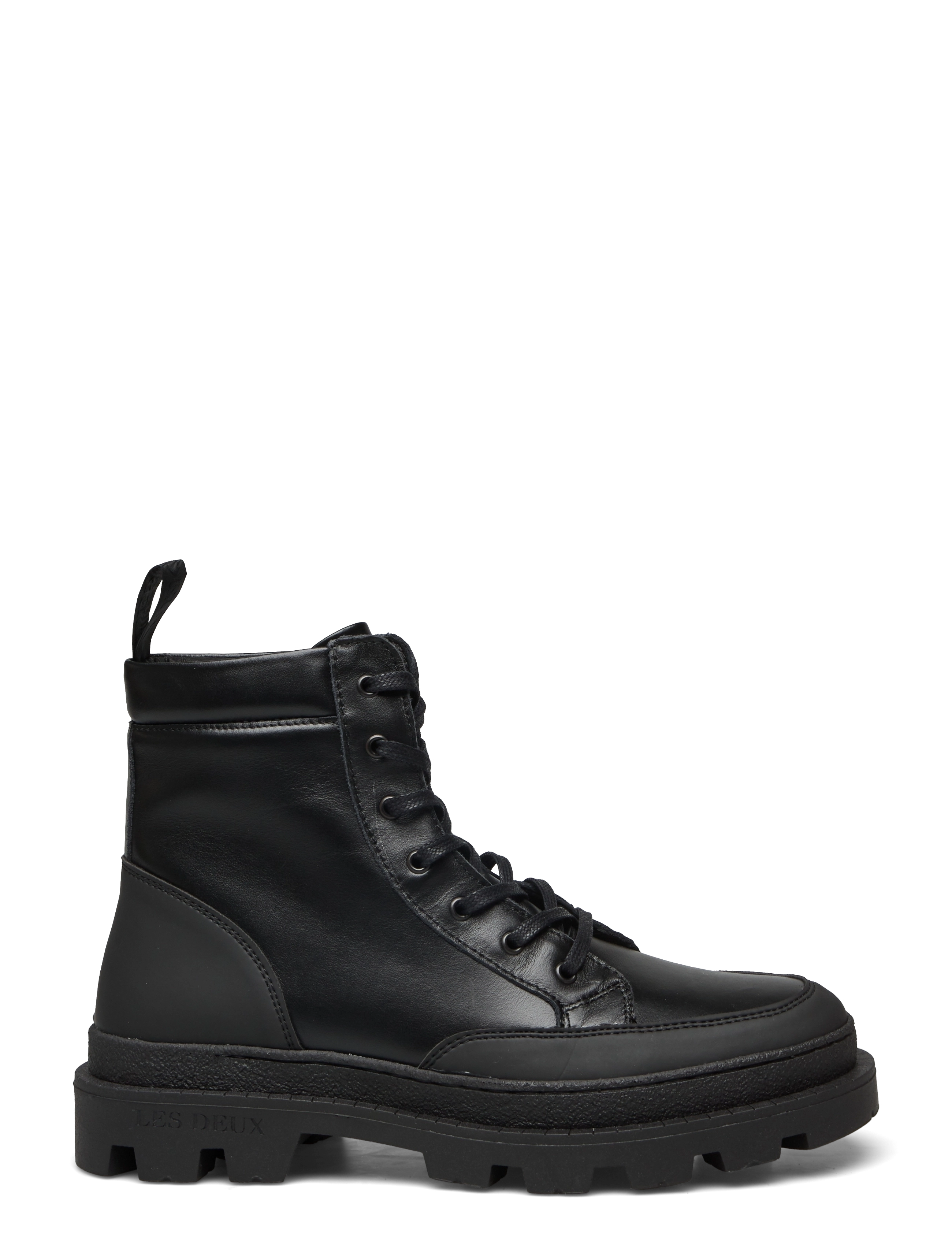Les Deux - Tanner Mid-Top Leather Sneaker - black - 2