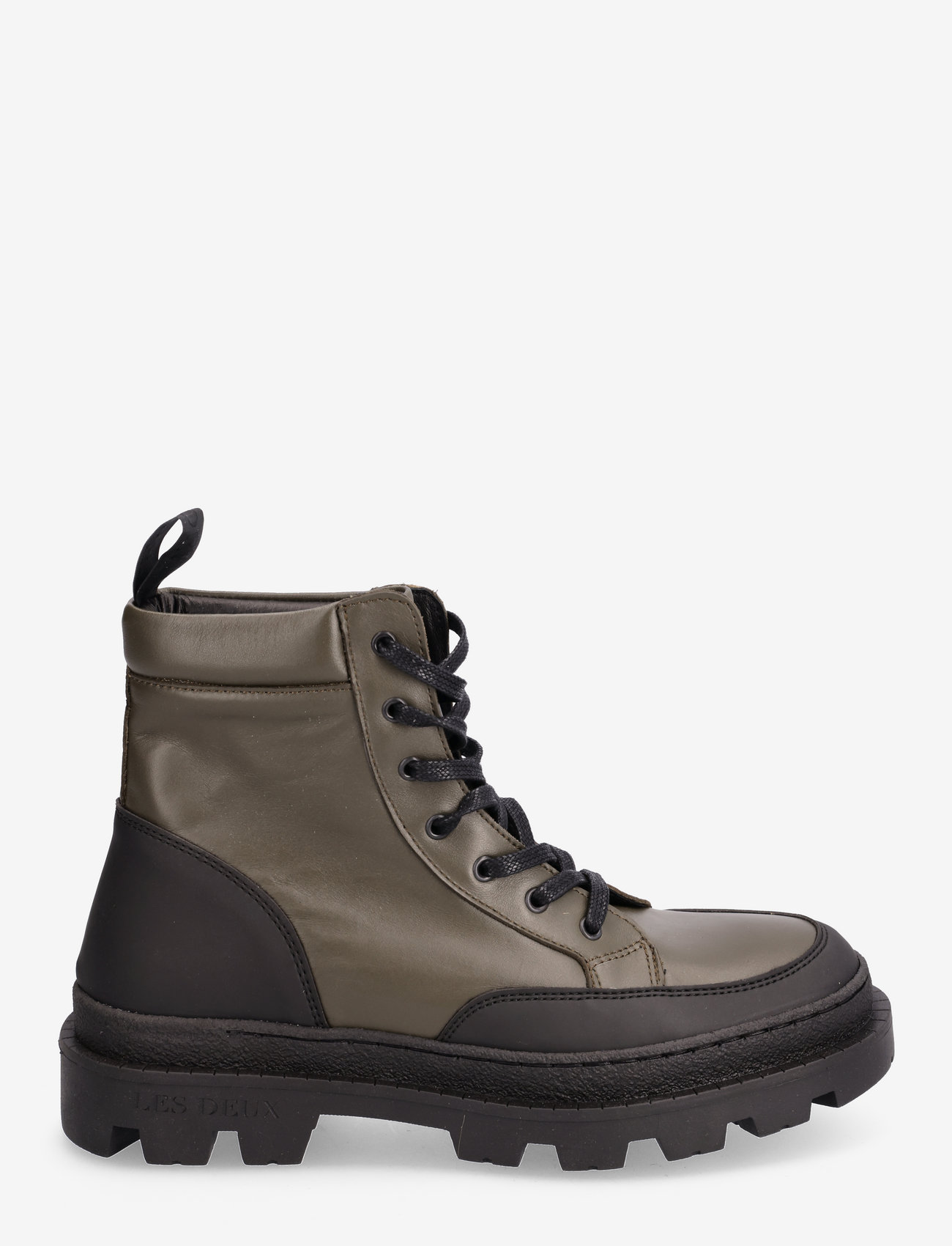 Les Deux - Tanner Mid-Top Leather Sneaker - olive night/black - 1