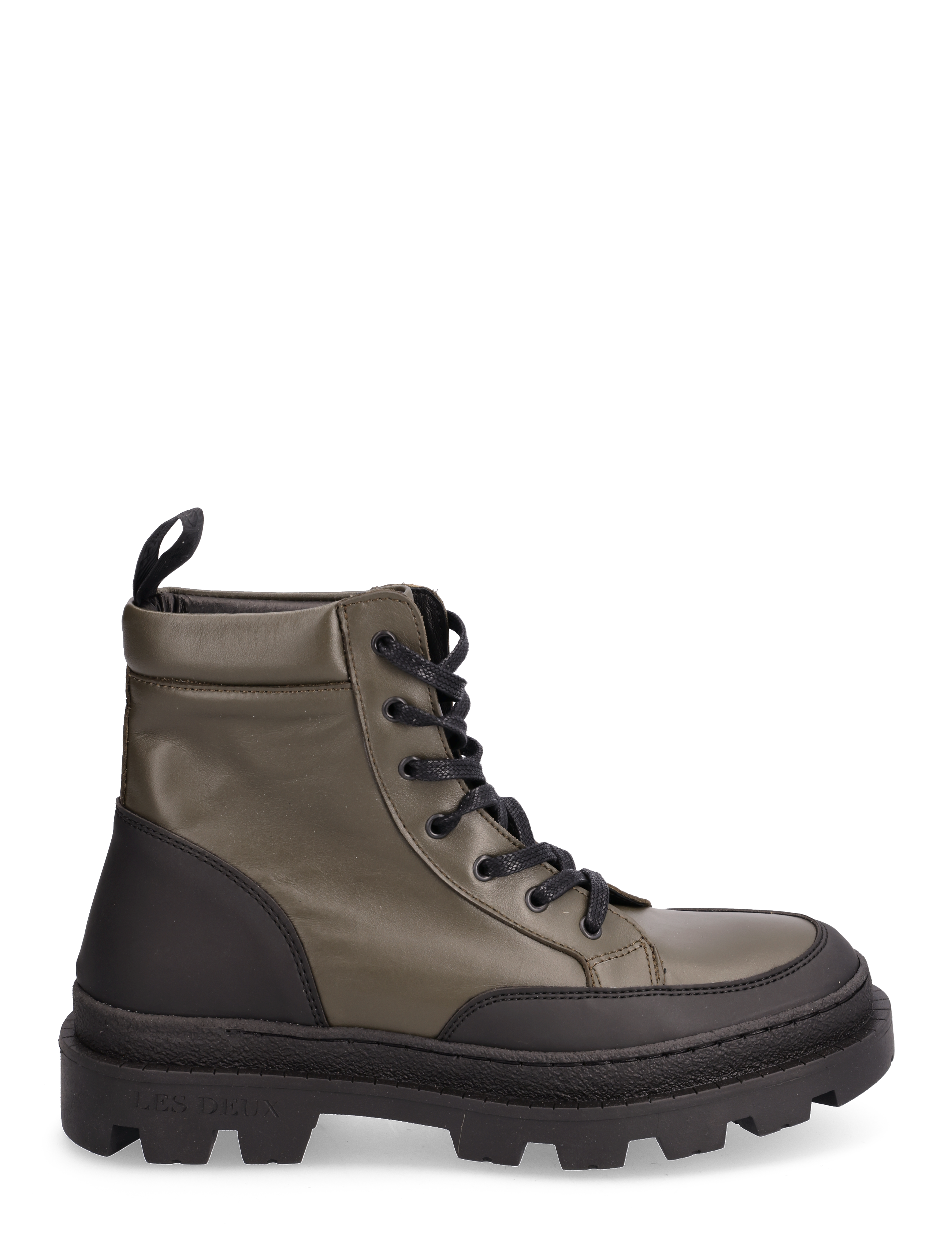 Les Deux - Tanner Mid-Top Leather Sneaker - olive night/black - 1