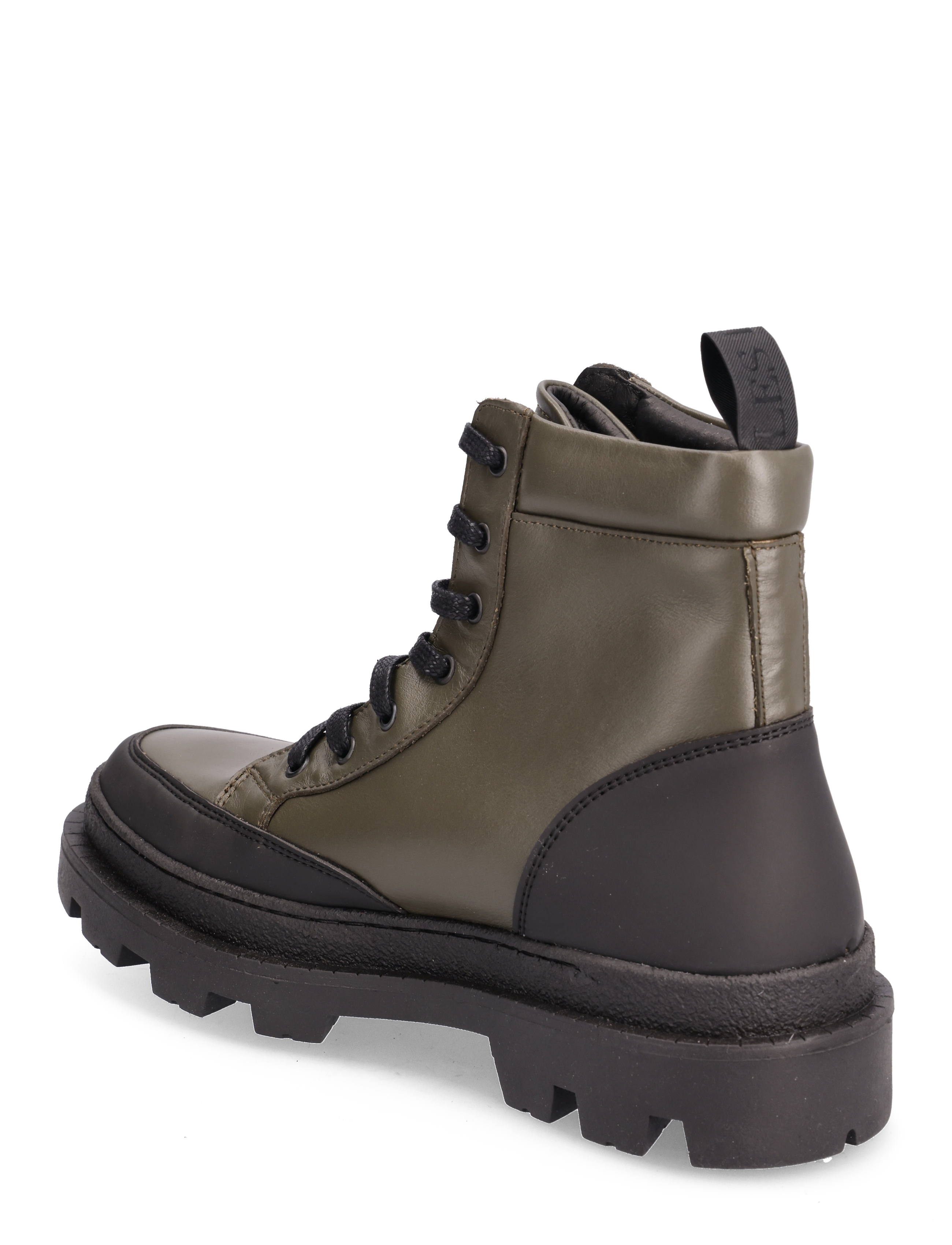 Les Deux - Tanner Mid-Top Leather Sneaker - olive night/black - 2